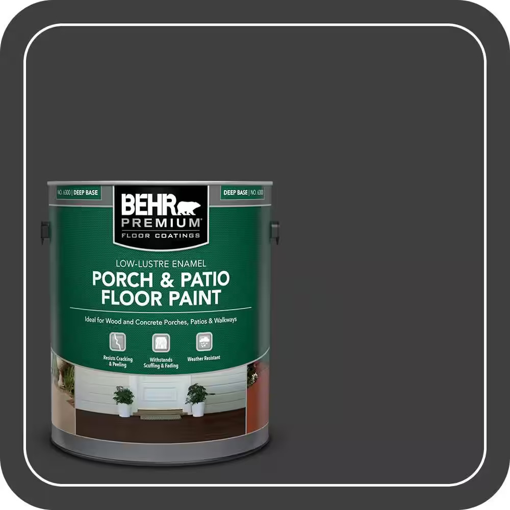 1 Gal. Black Low-Lustre Enamel Interior/Exterior Porch and Patio Floor Paint