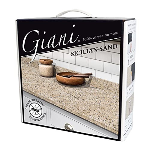 Granite Countertop Paint Kit 2.0-100% Sicilian Sand 100% Acrylic Topcoat