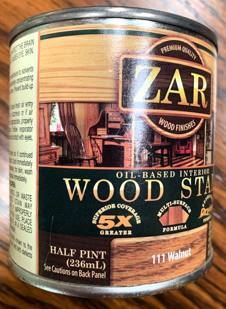 Zar Interior Stain, 111 WALNUT, 1/2 pint