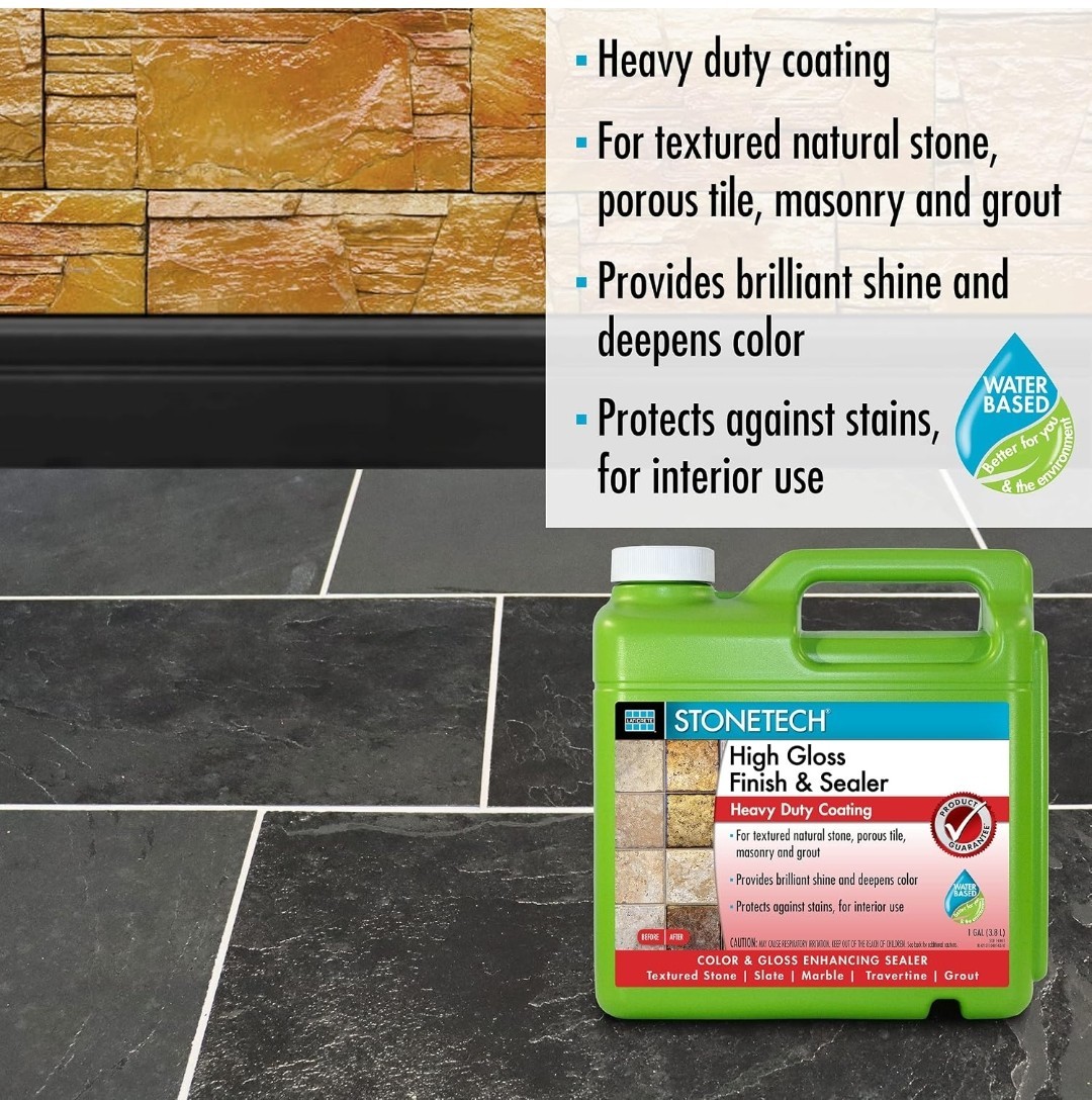 2-pack/2 Gal, STONETECH High Gloss Finish & Sealer, 2x 1 Gallon (3.8L) Bottles