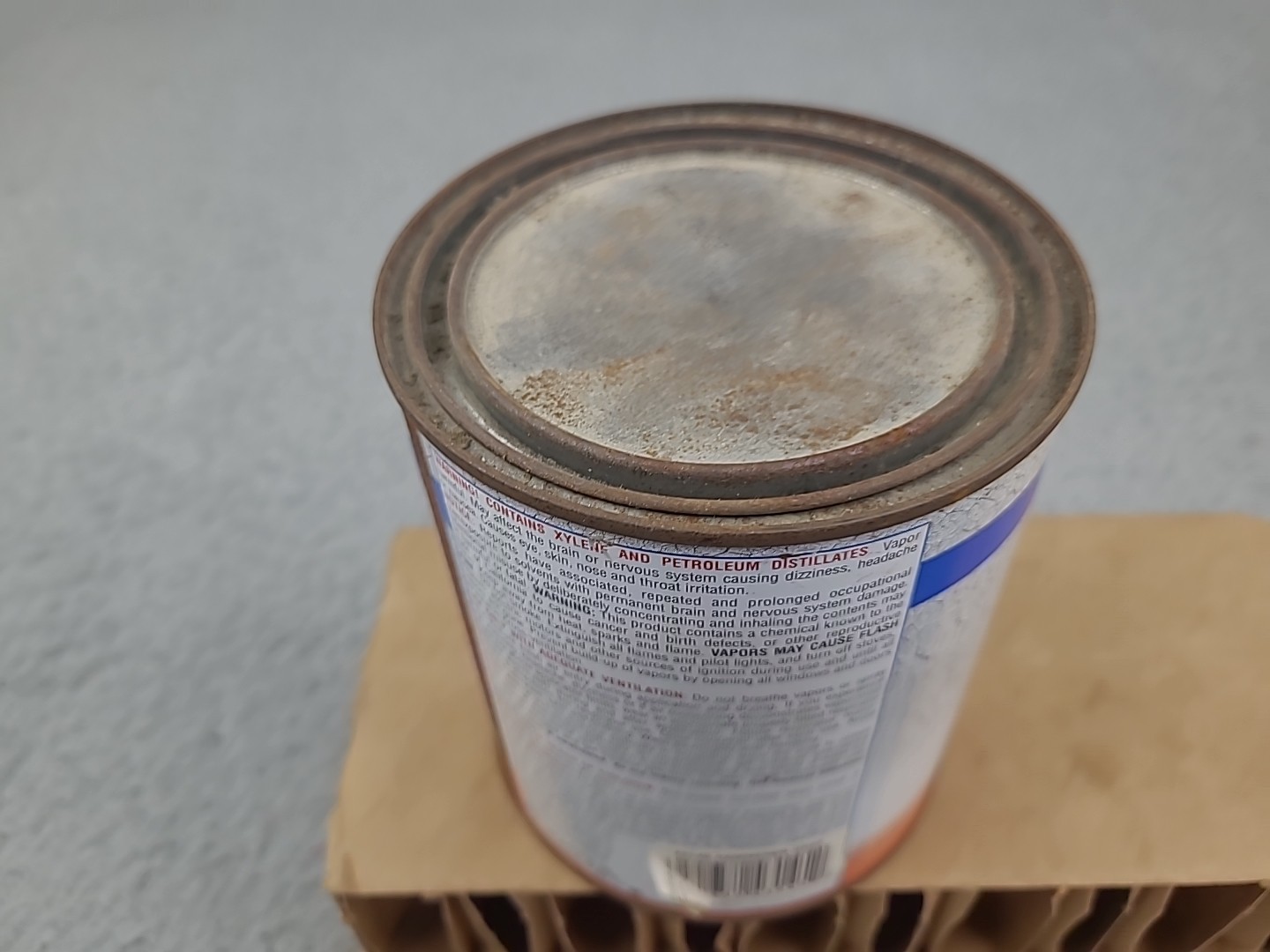 1x Hammerite Rust Cap GRAY Hammered Finish Metal Paint & Primer 1 Quart Can