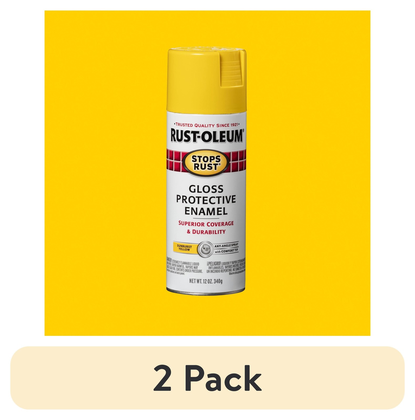 Black, Stops Rust Protective Enamel Satin Spray Paint-7777830, 12 Oz