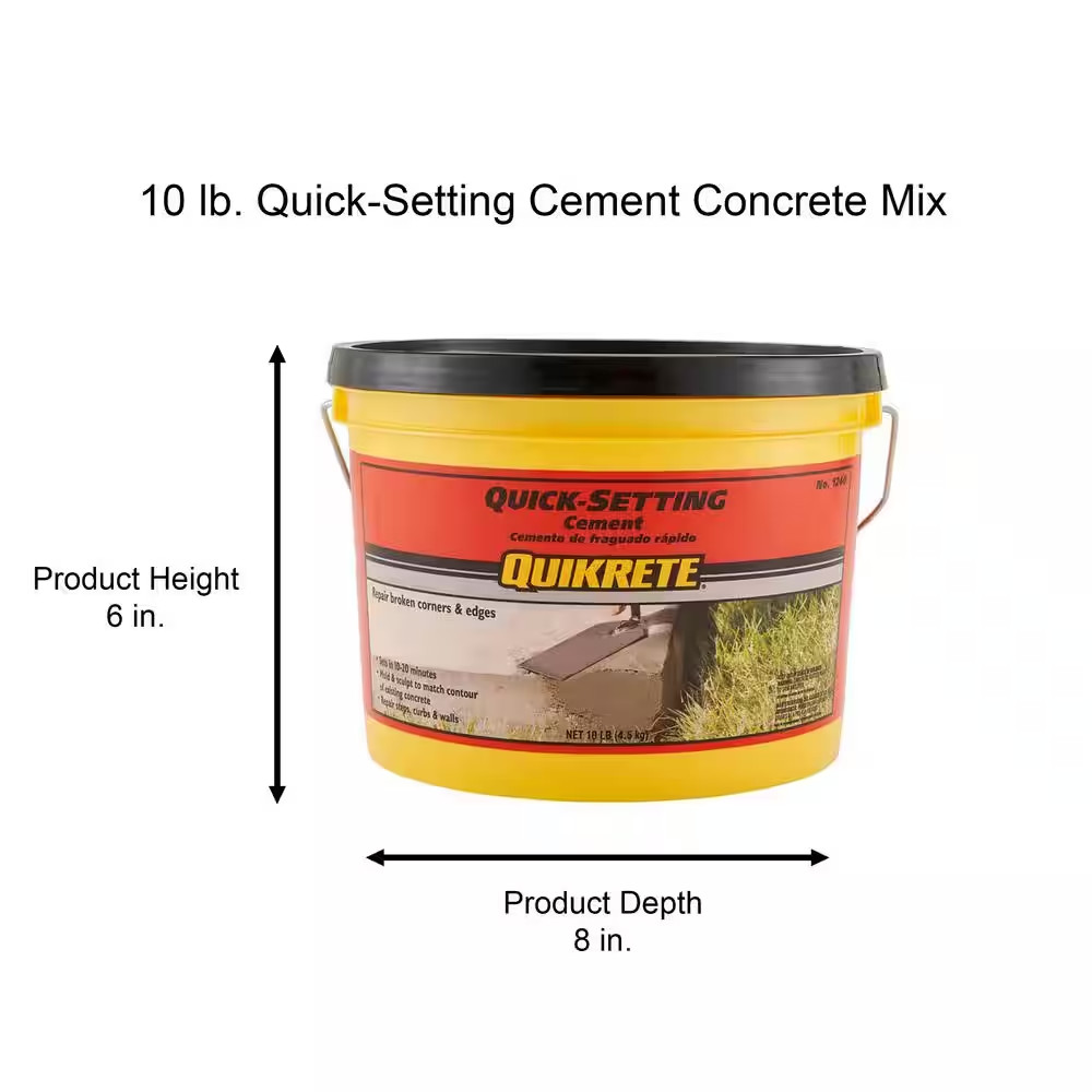 10 lb. Quick-Setting Concrete Mix – Fast and Easy Cement Solution NEW
