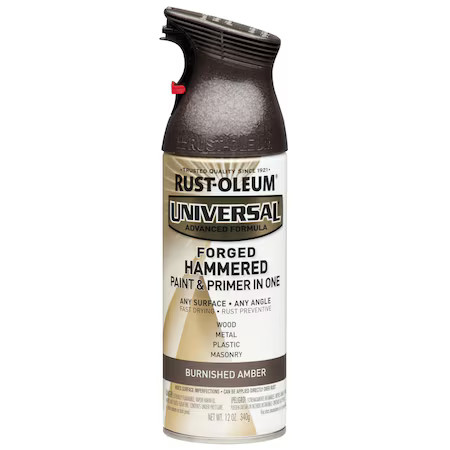 Rust-Oleum 271480 Spray Paint, Burnished Amber, Forged Hammered, Solvent, 12 Oz