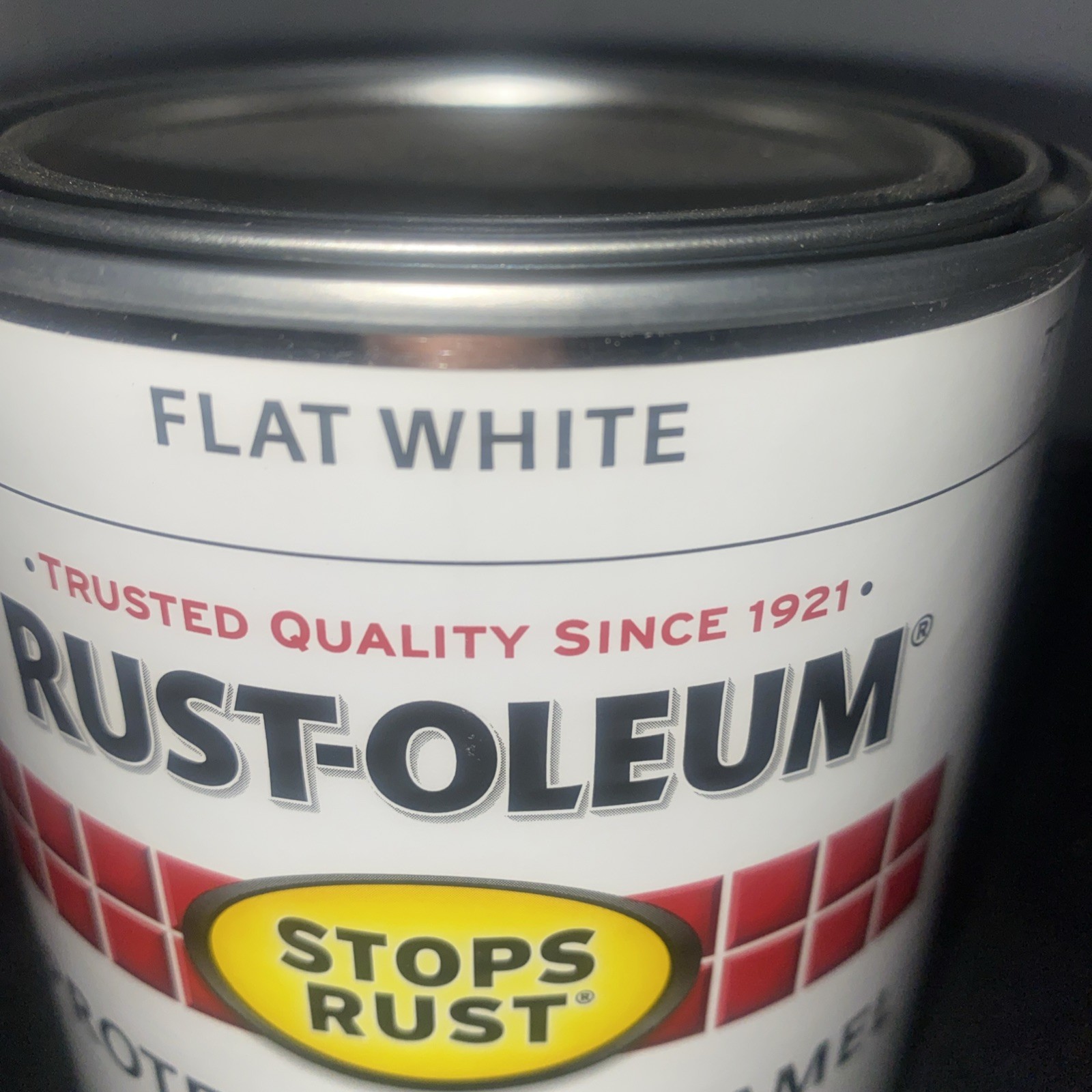 Rust-Oleum FLAT WHITE 1 qt. Stops Rust PROTECTIVE ENAMEL Oil-Based 7790-502 NEW!
