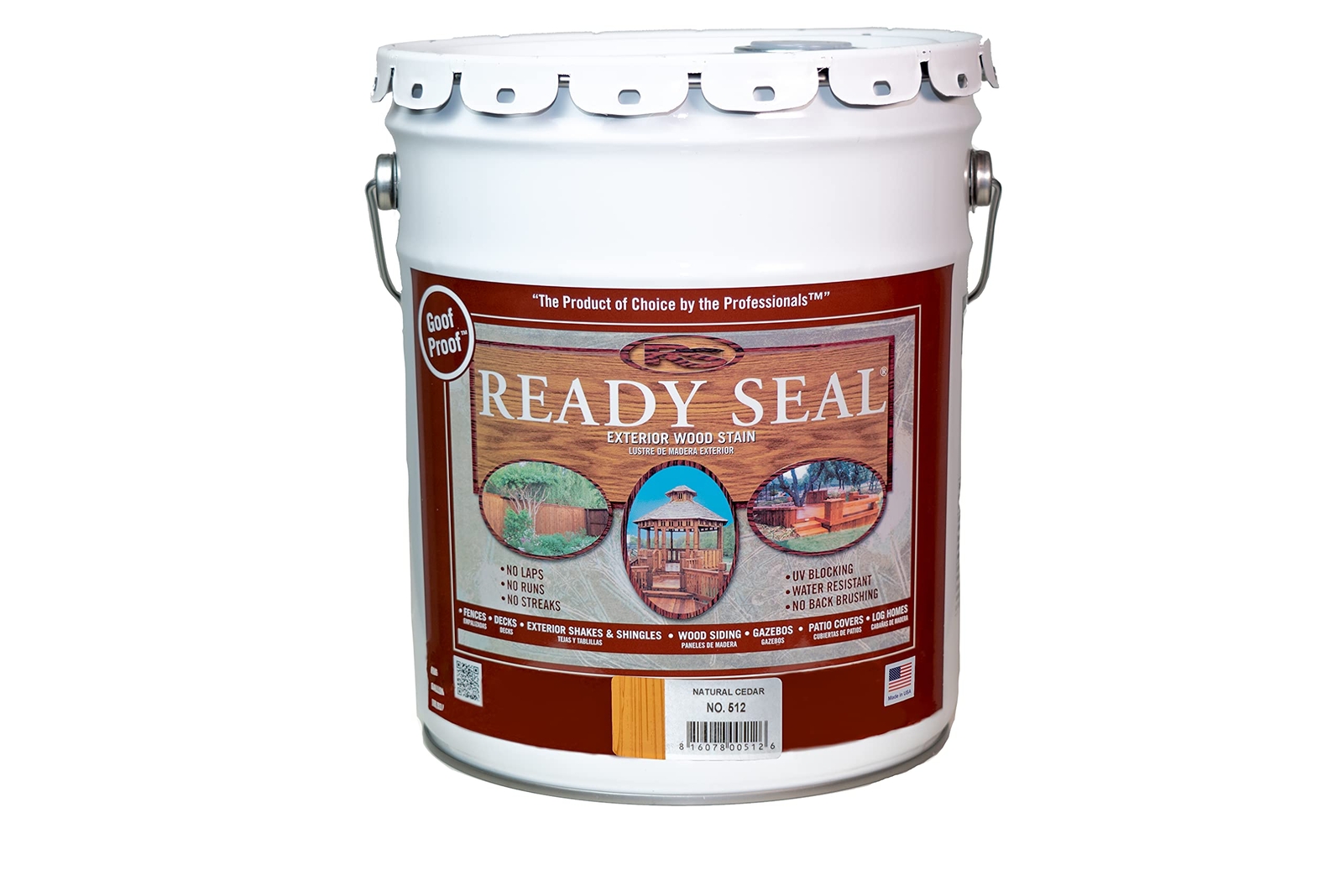 Ready Seal 512 5-Gallon Pail Natural Cedar Exterior Stain and Sealer for Wood