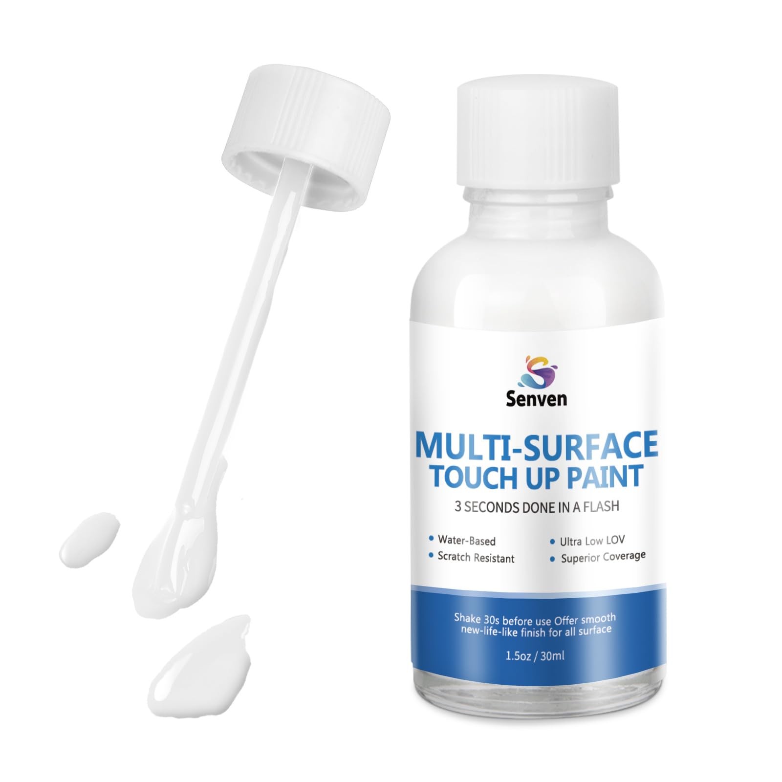 White Paint Multi Surface SemiGloss White Touch Up Paint Repair for Metal,Wal…
