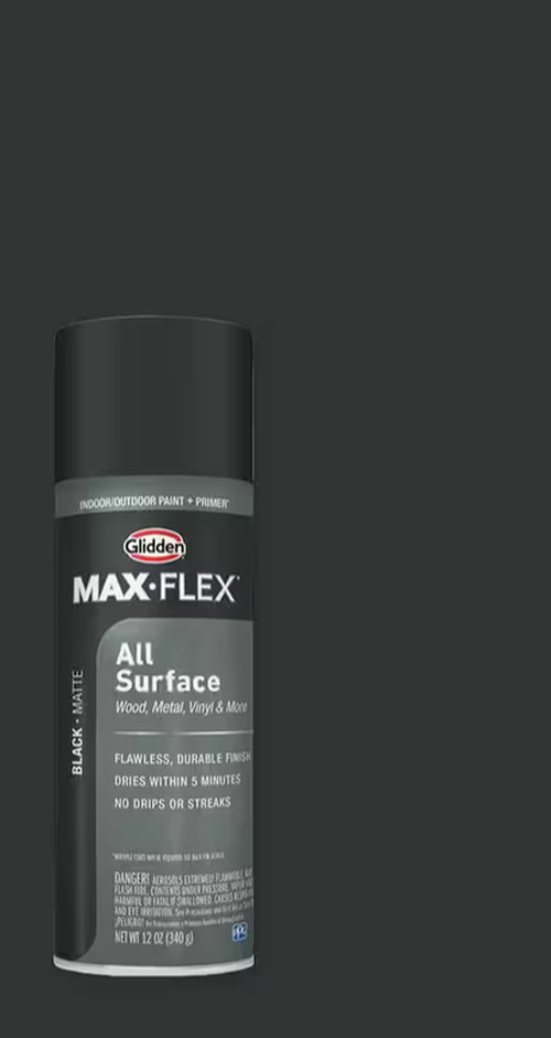 12 Oz. Matte Black Interior/Exterior All Surface Spray Paint and Primer