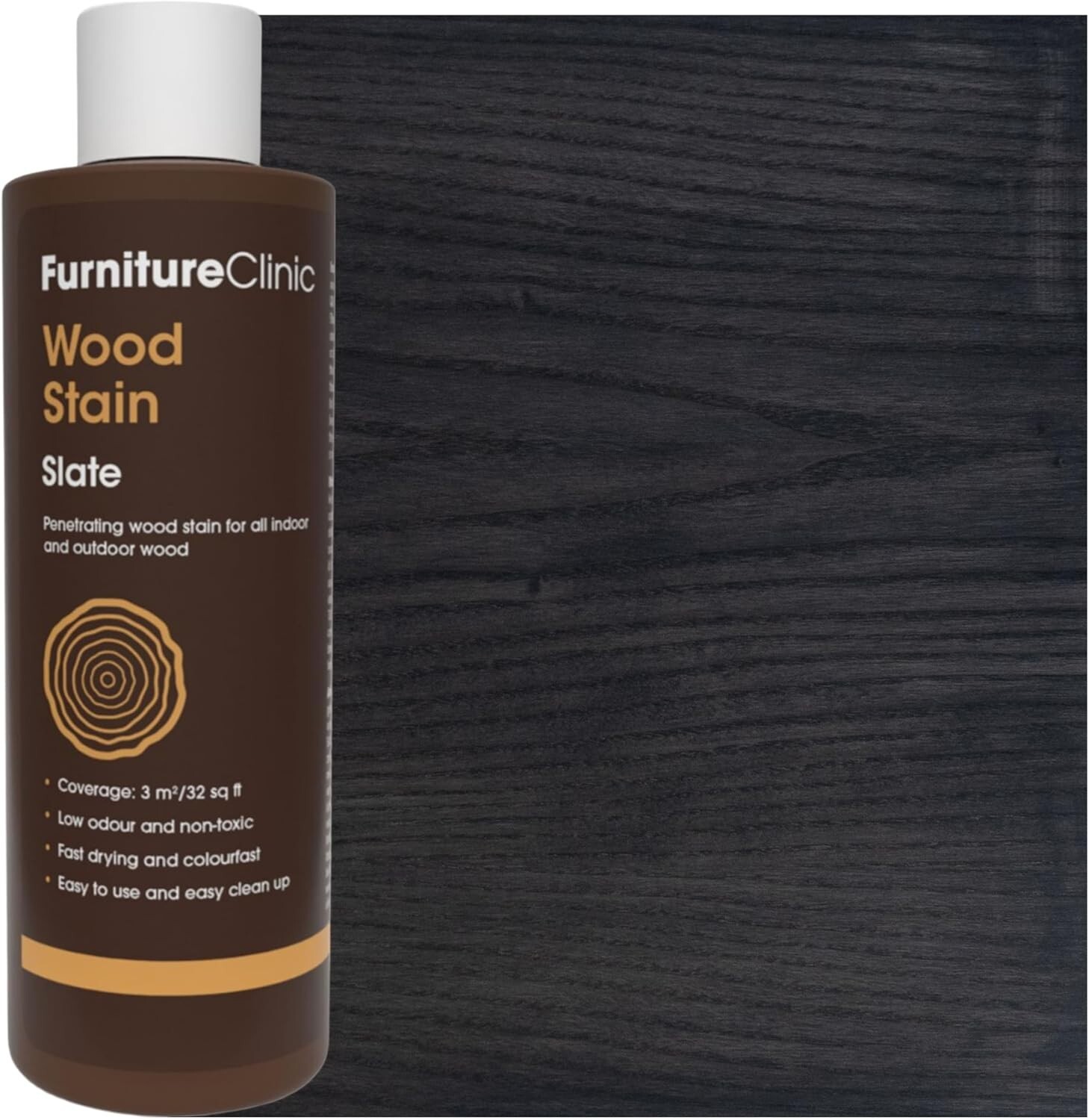 Slate Wood Stain – Quick Drying & Low Odor – Perfect for Indoor/Outdoor Use
