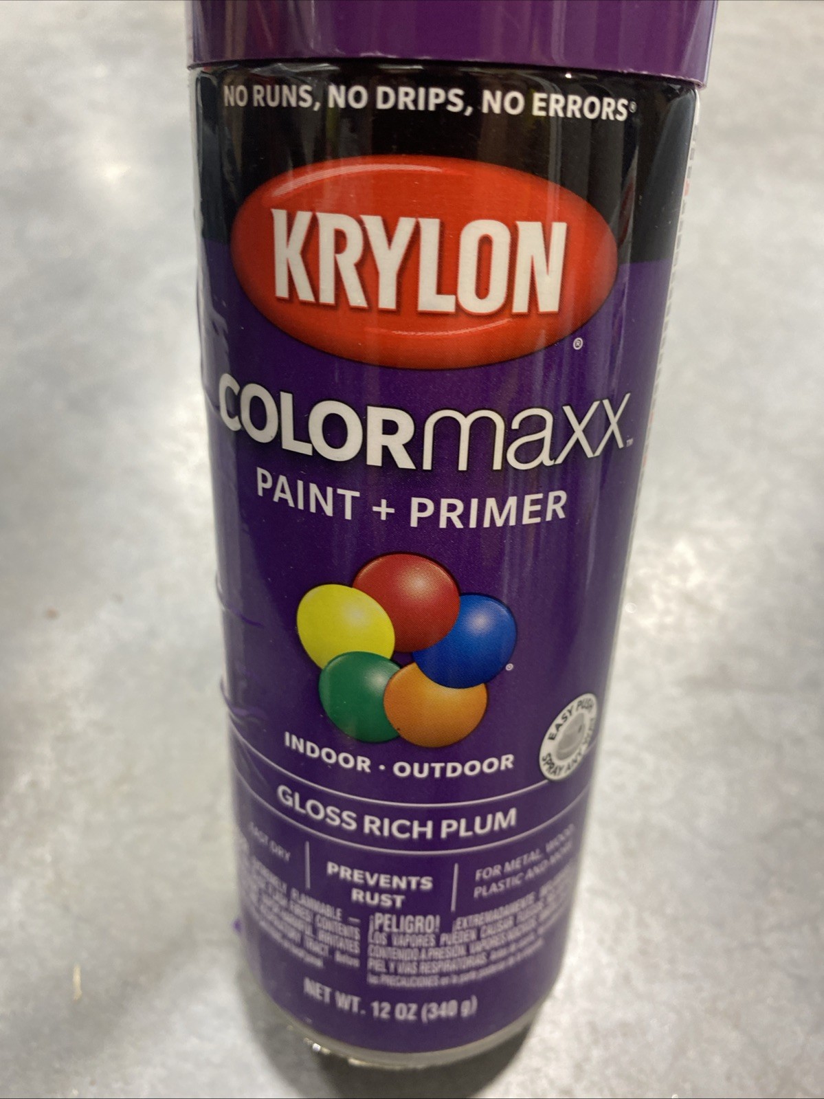 Krylon COLORmaxx Rich Plum 12 Oz Fast Dry Spray Paint for Indoor and Outdoor Use