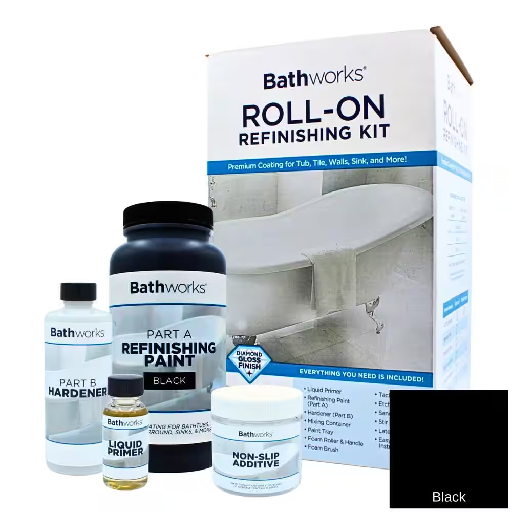 22 Oz. DIY Bathtub Refinishing Kit with Slip Guard in Black