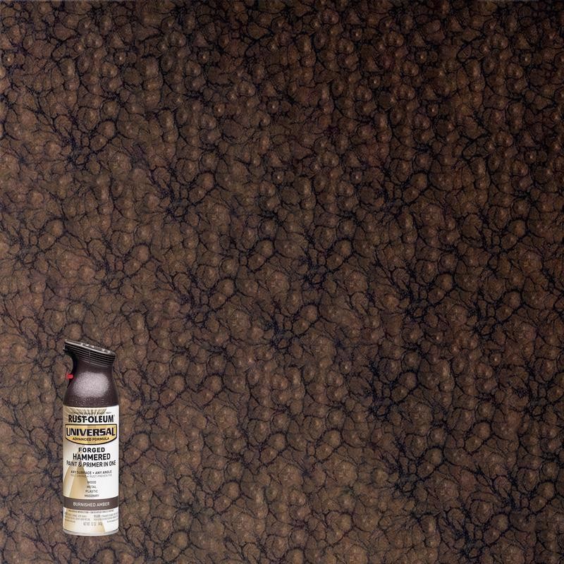 Rust-Oleum 271480 Forged Hammered Burnished Amber Spray Paint 12 oz. (Pack of 6)