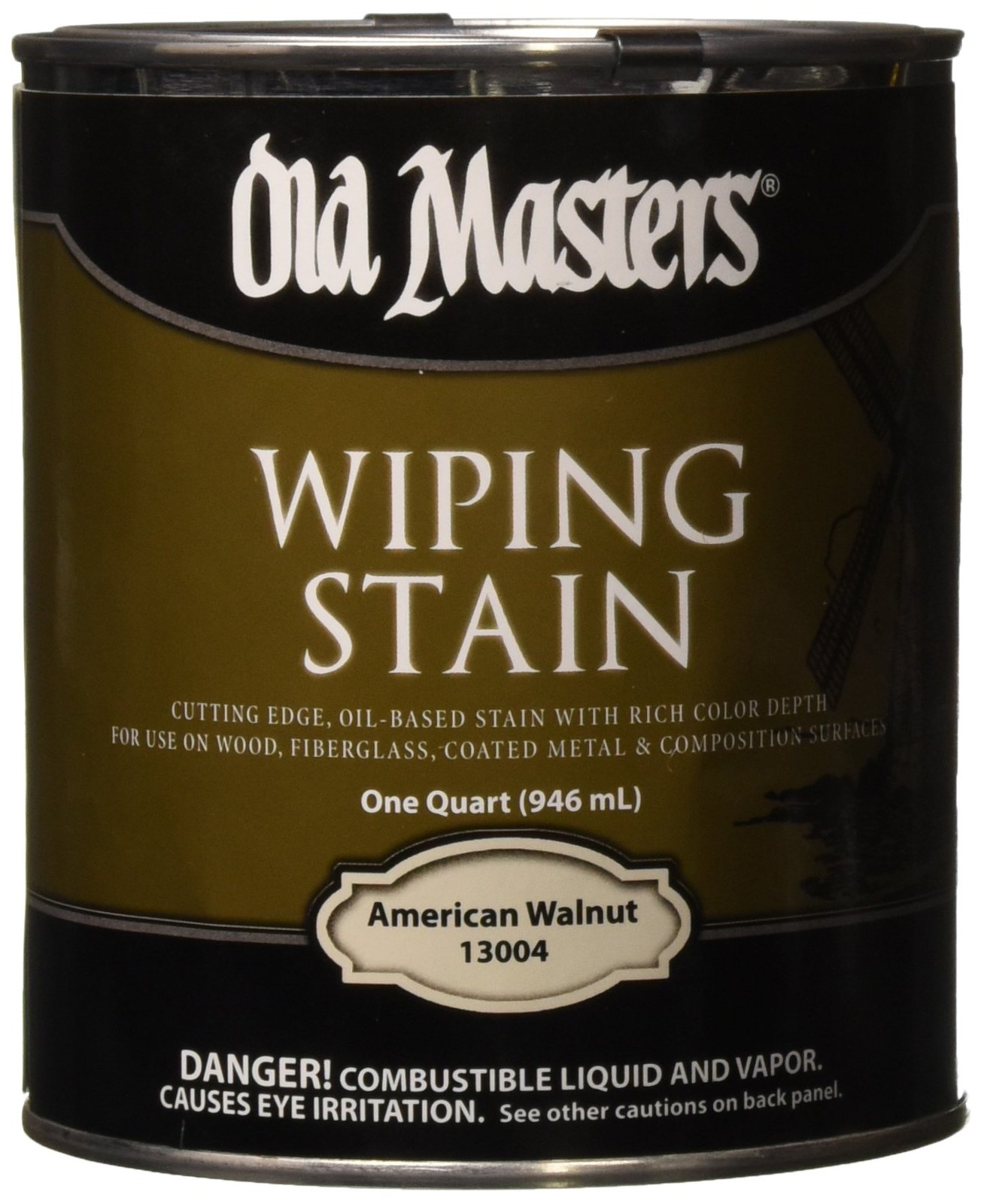OLD MASTERS 13004 Wiping Stain, American Walnut – Wood Finish