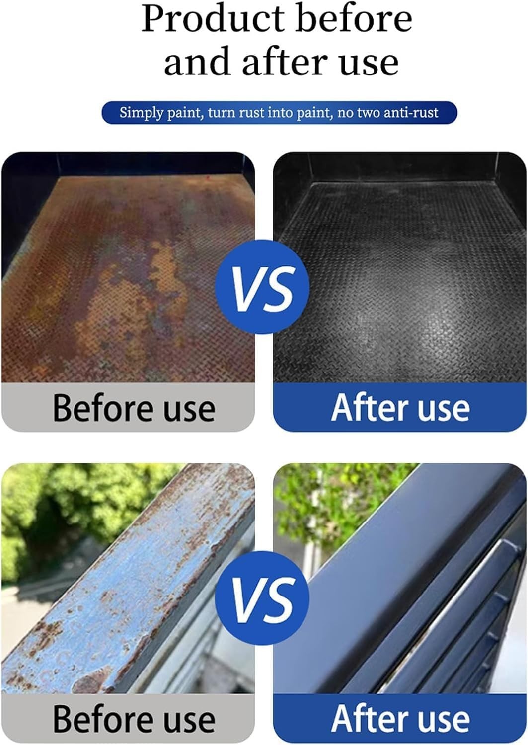 Water-Based Rust Converter & Primer for Metal, 10.7 Oz – Waterproof Protection