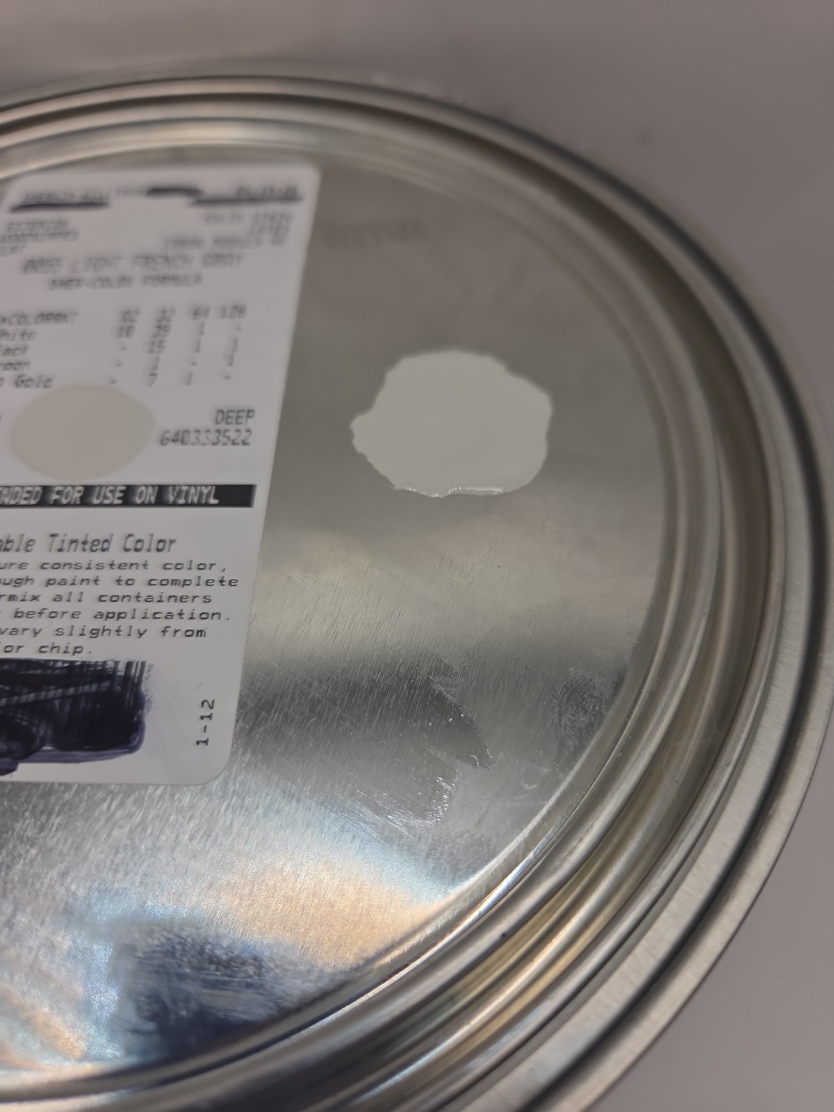 1 Gallon Sherwin Williams WoodScapes Solid Color 0055 Light French Gray Exterior