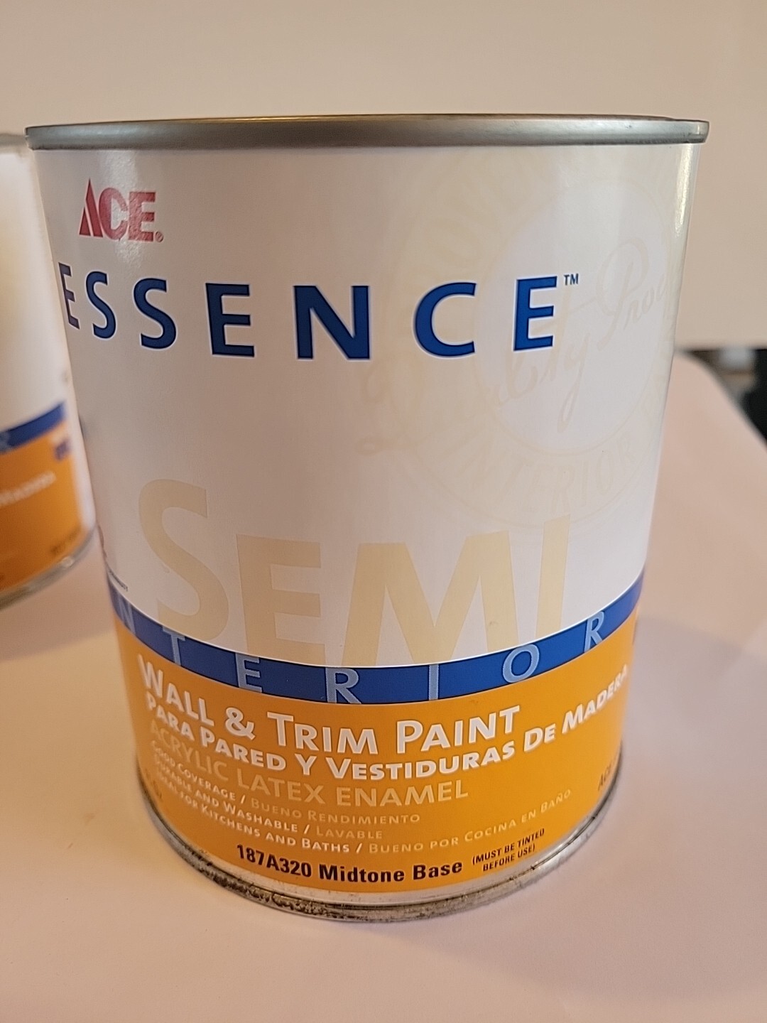 ACE Hardware Essence Semi Interior Wall& Trim Paint 186 A320 Midtown Base 31 oz