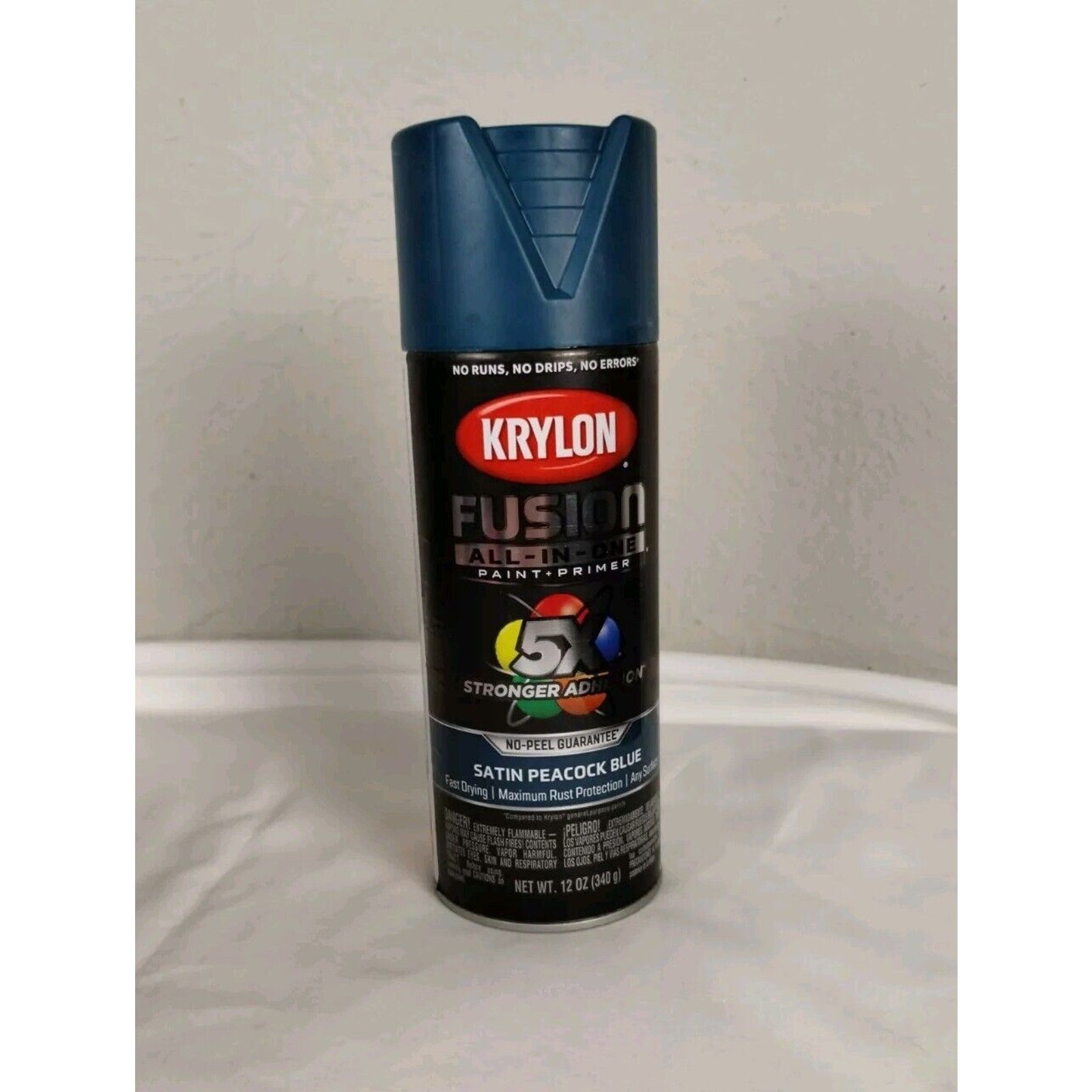 Krylon Fusion All-In-One Spray Paint & Primer Satin Peacock Blue – 12oz