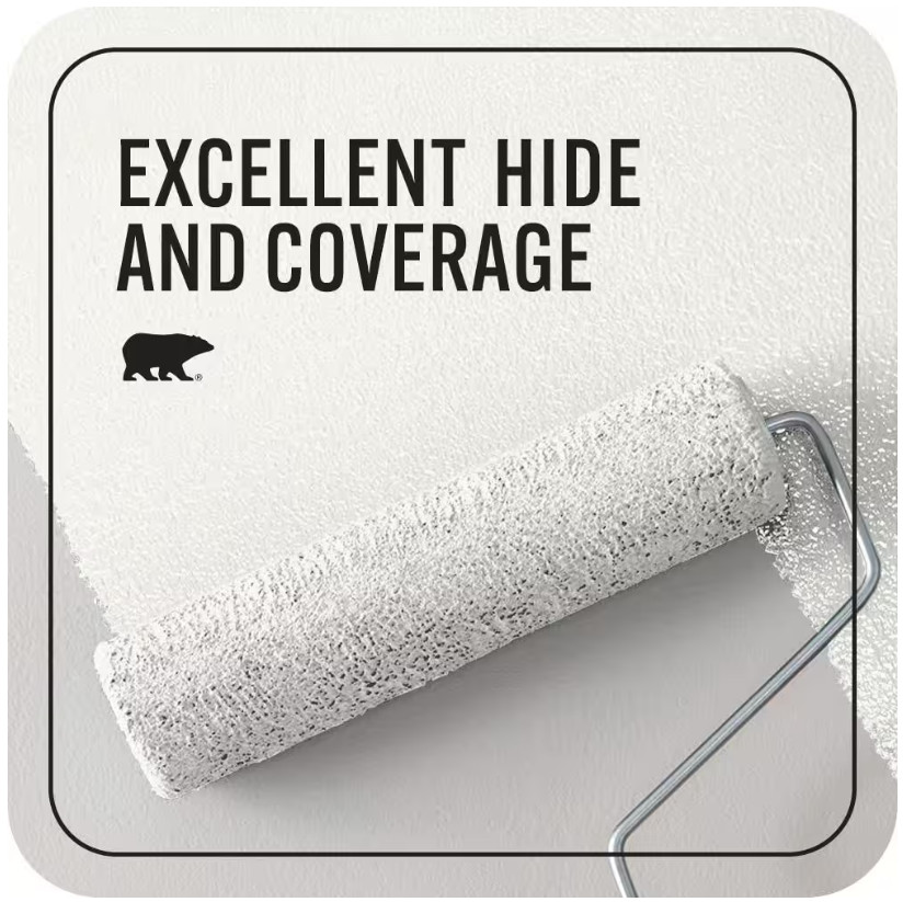 BEHR PREMIUM PLUS Interior Eggshell White Enamel, Low Odor – 1 Gallon