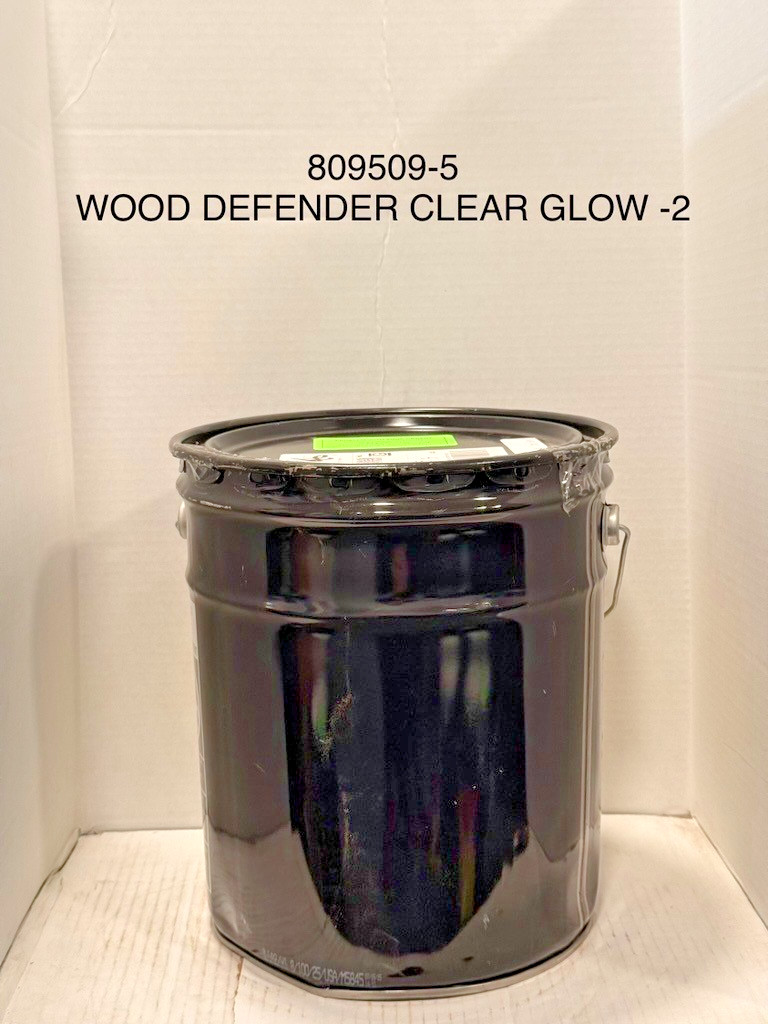 Wood Defender Transparent Fence Stain Clear Glow 5 gallon Dented Can