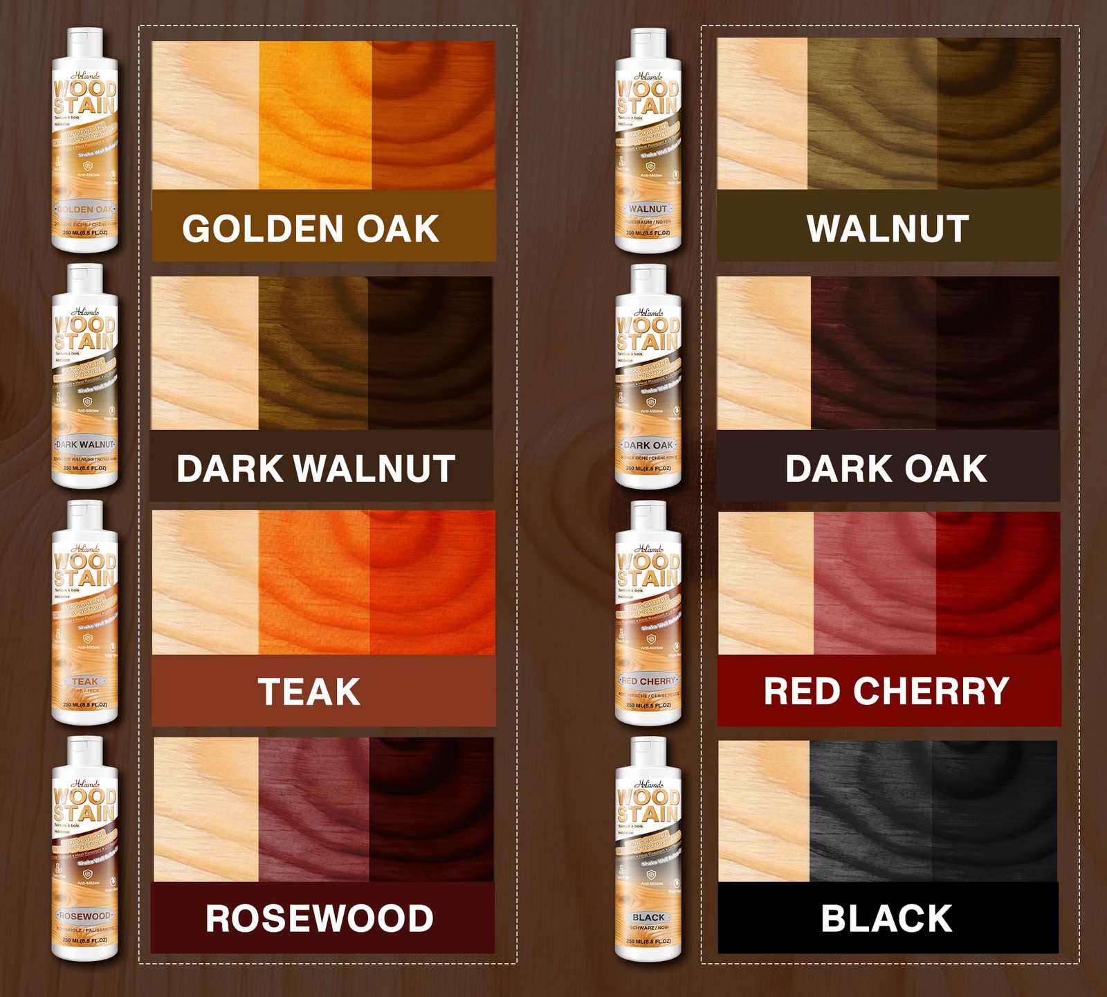 Water Based Wood Stain 8.5oz, Golden Oak – Indoor Outdoor