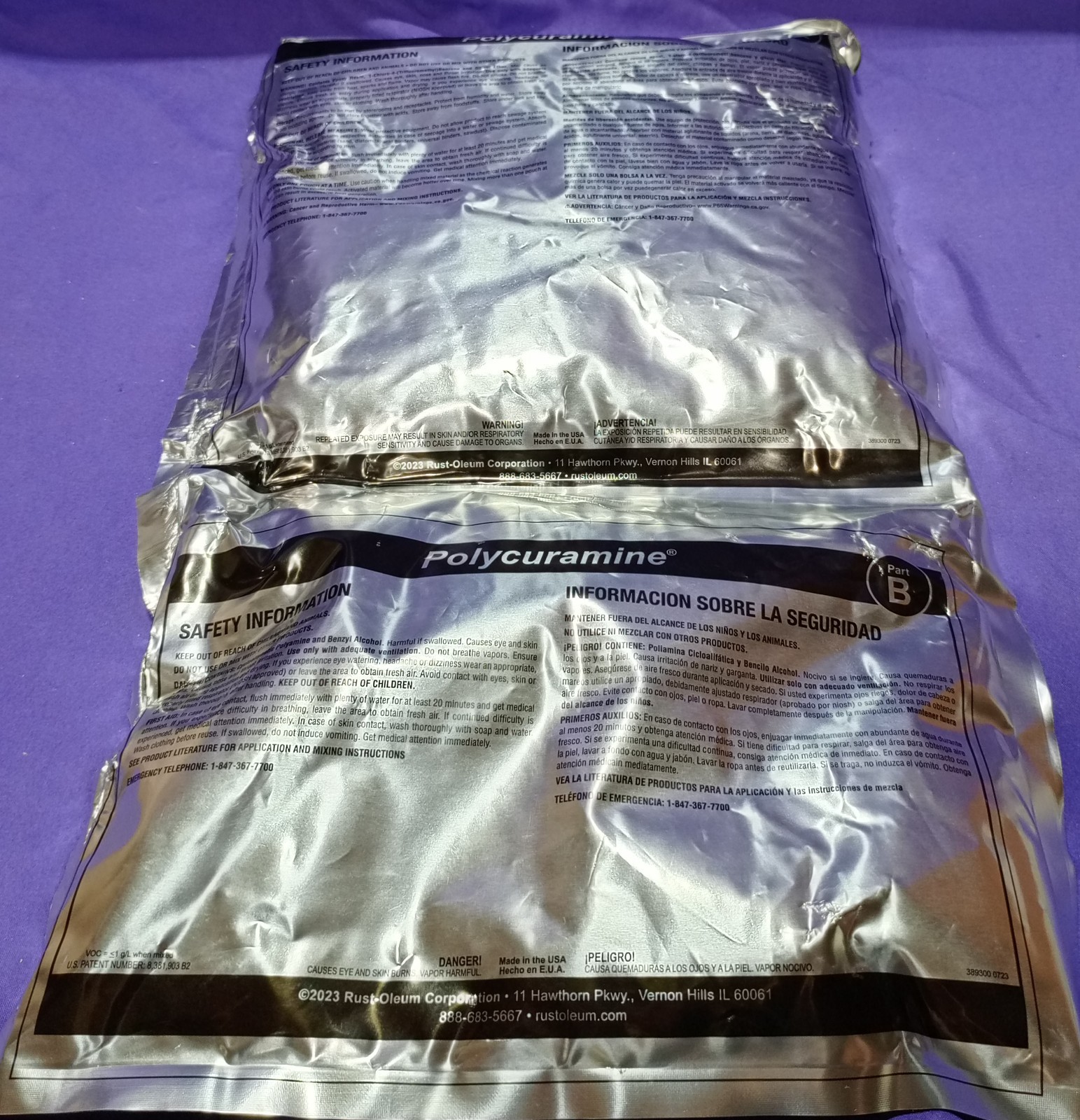Rust-Oleum Polycuramine Garage Floor Coating Kit Parts A&B Sealed Replacement