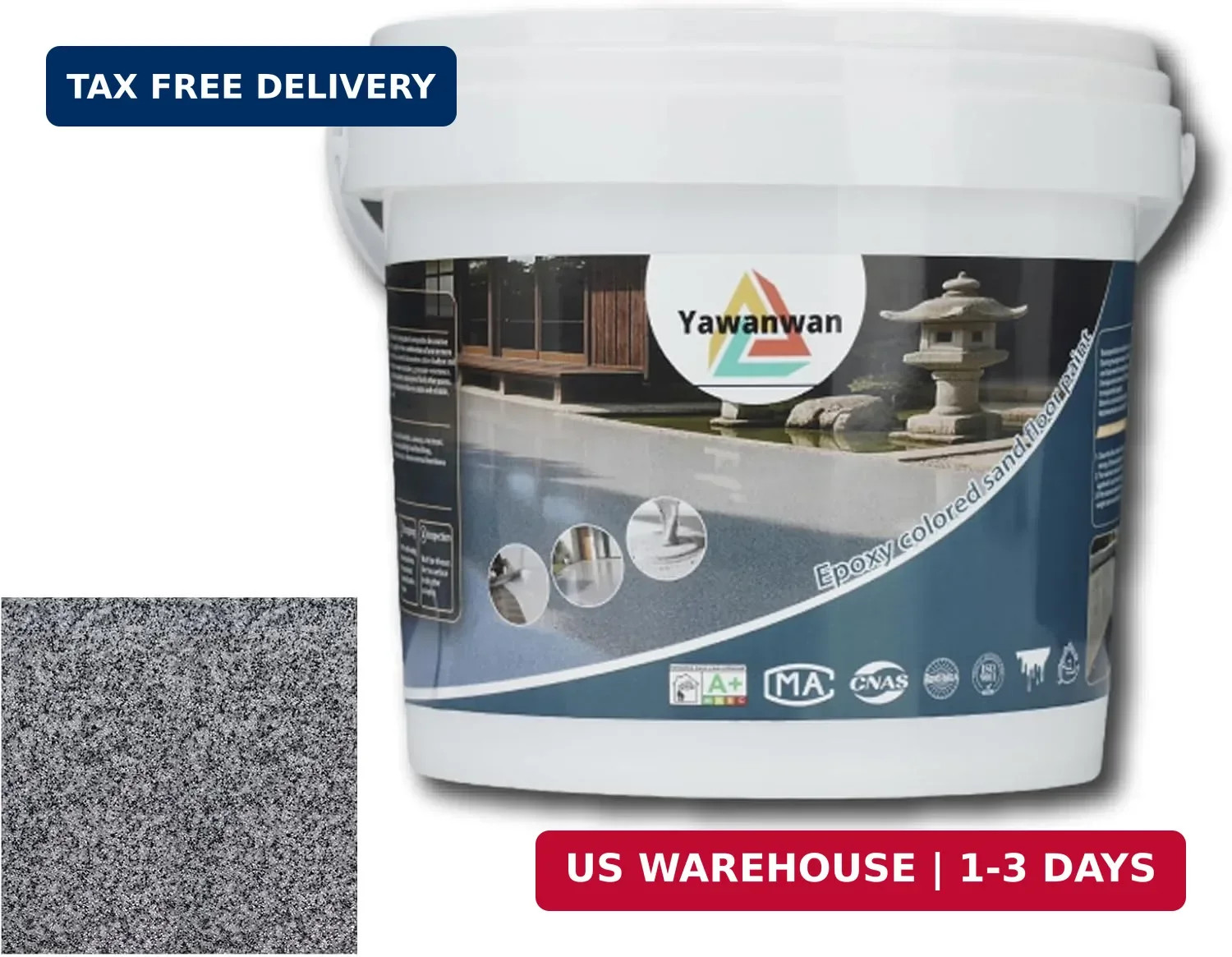 Epoxy Colored Sand Floor Paint, Self-leveling Epoxy Floor Paint for Indoor and O