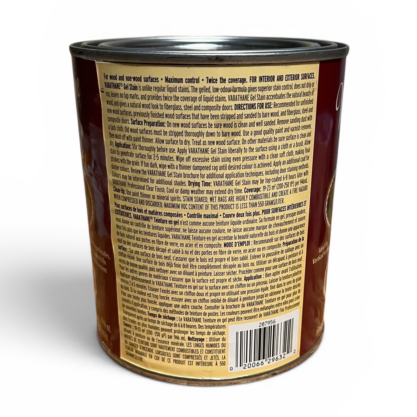 Varathane Premium Gel Stain Espresso No 472 Interior Exterior 946mL 1 Quart