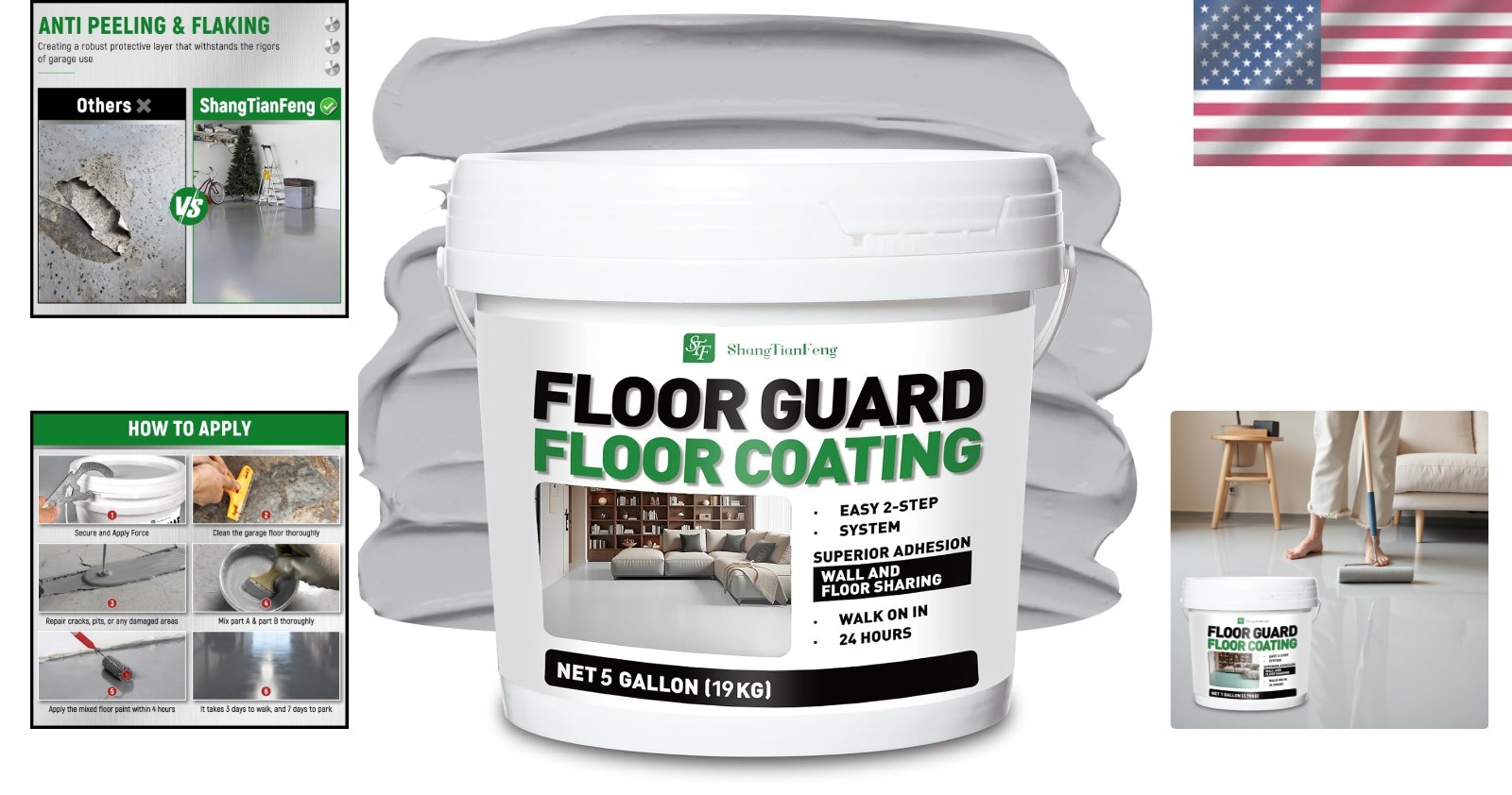 Versatile 1 Gallon Smoke Grey Floor Coating – Fueling Durability for All Spaces
