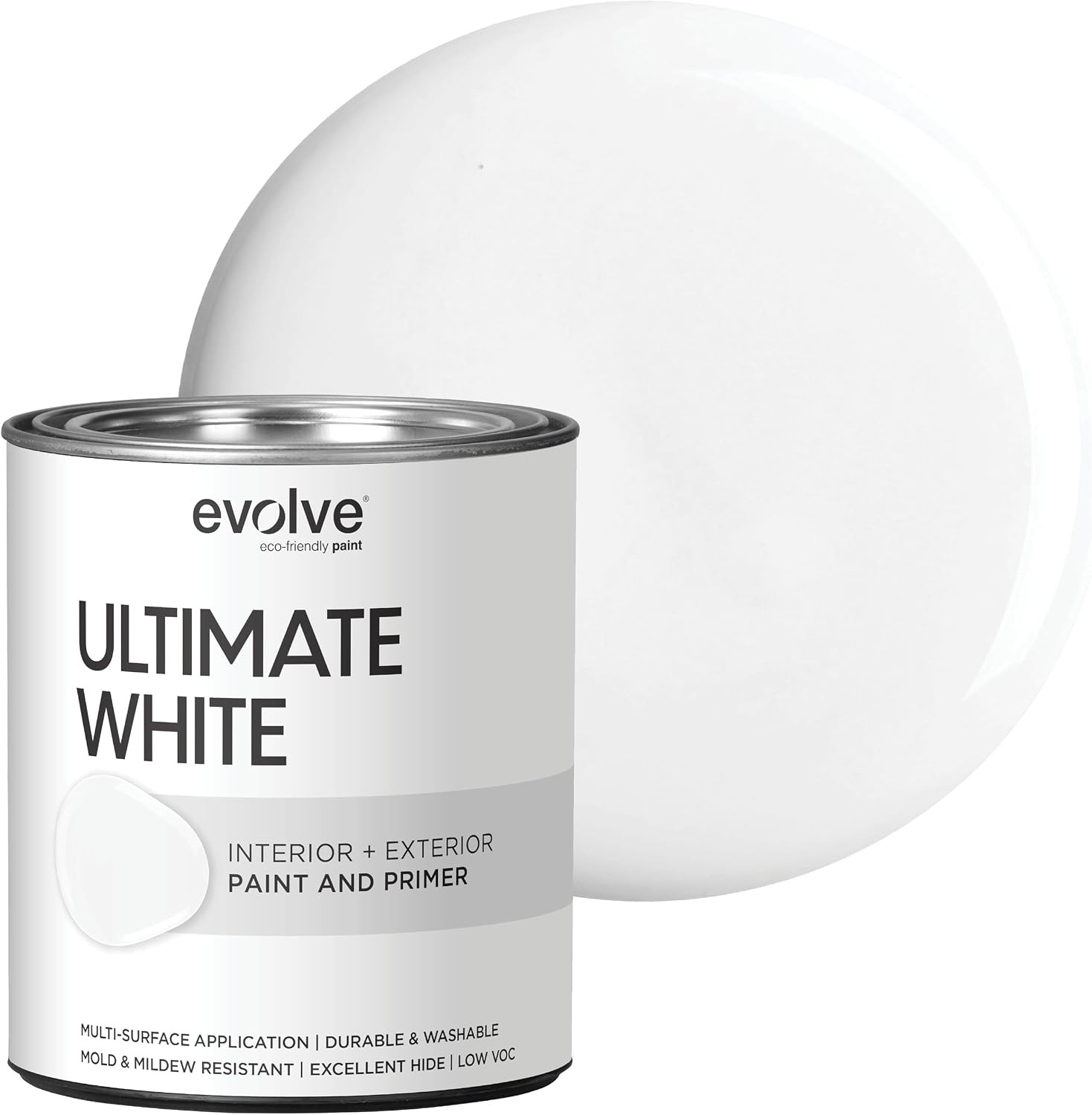 Ultimate White Paint & Primer in One, Semi-Gloss White, 1 Gallon – Interior & Ex