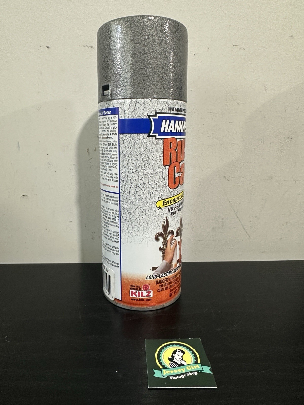 (1 Can) Hammerite Hammered Finish Rust Cap Spray Paint 12 Oz Hammered Grey
