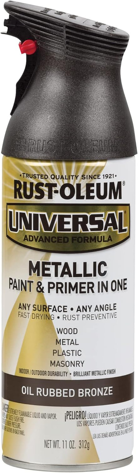 Universal Metallic Spray Paint, Oil Rubbed Bronze, 11 Oz, 6 Pack