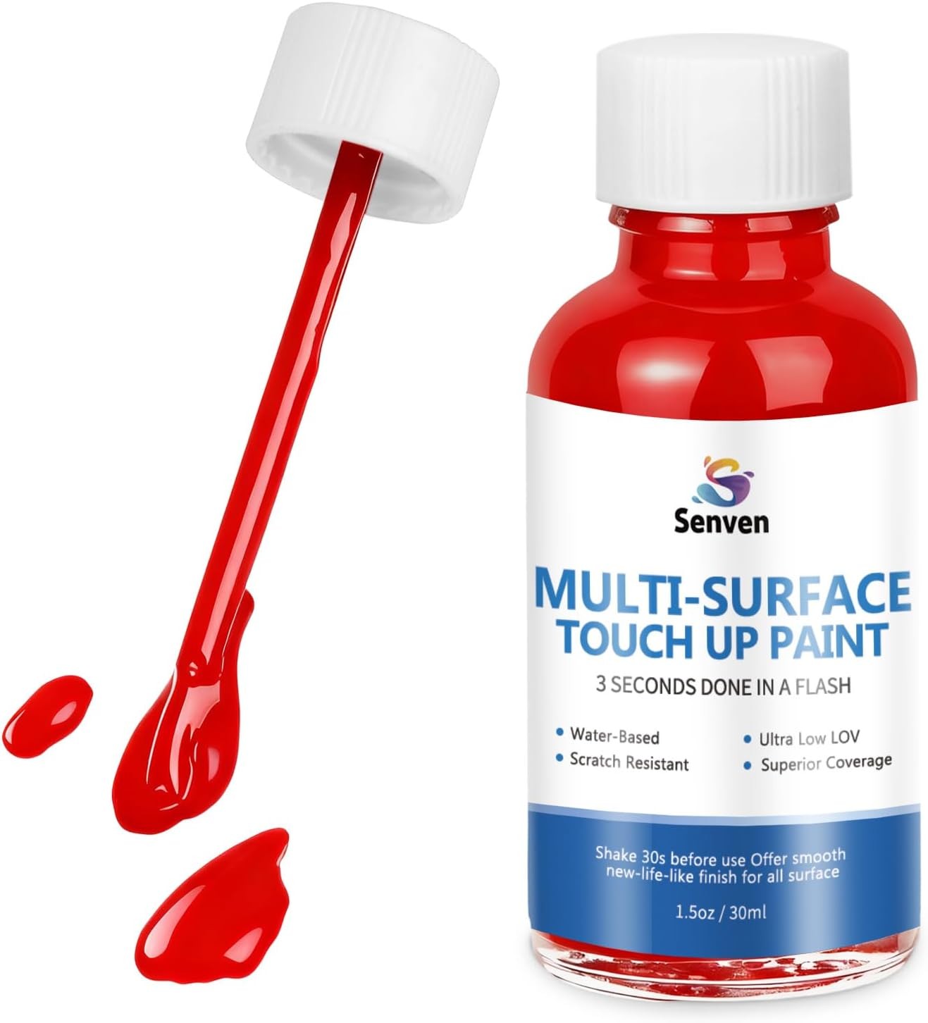Red Touch Up Paint High-Gloss Apple Red Multi Surface Acrylic Touch Up Paint Pen