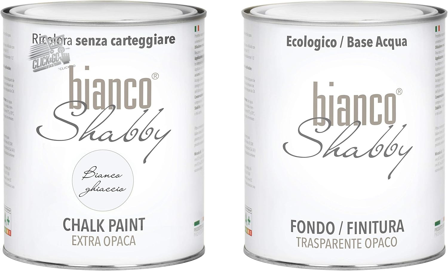 Chalk Paint Shabby Chic Ice White Matte Wood Furniture Finish 2L