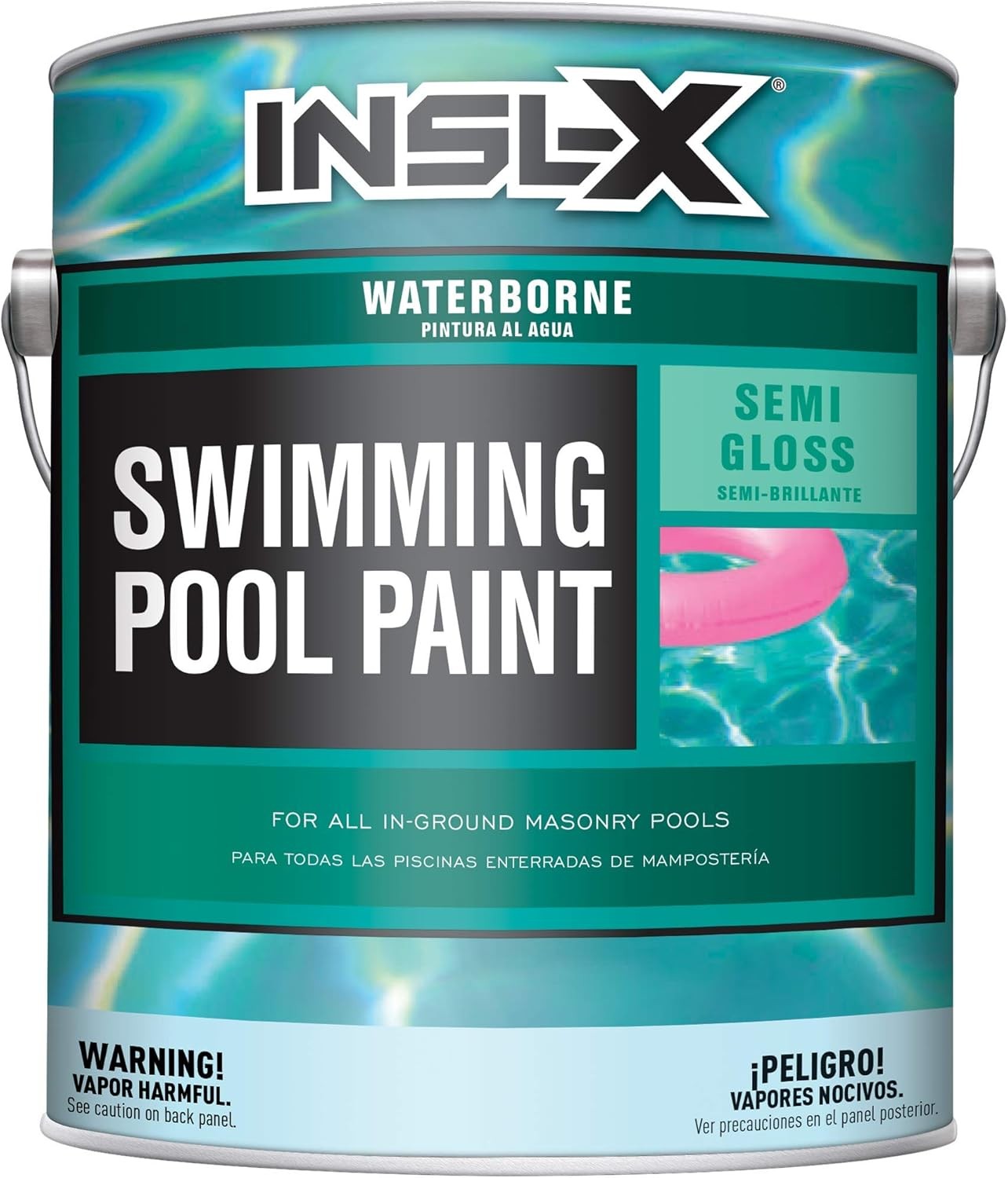 Semi-Gloss Acrylic Pool Paint Quick-drying Black 1 Gallon