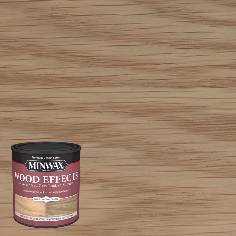 Minwax Semi-Transparent Weathered Gray Water-Based Wood Acceler (4-PACK)