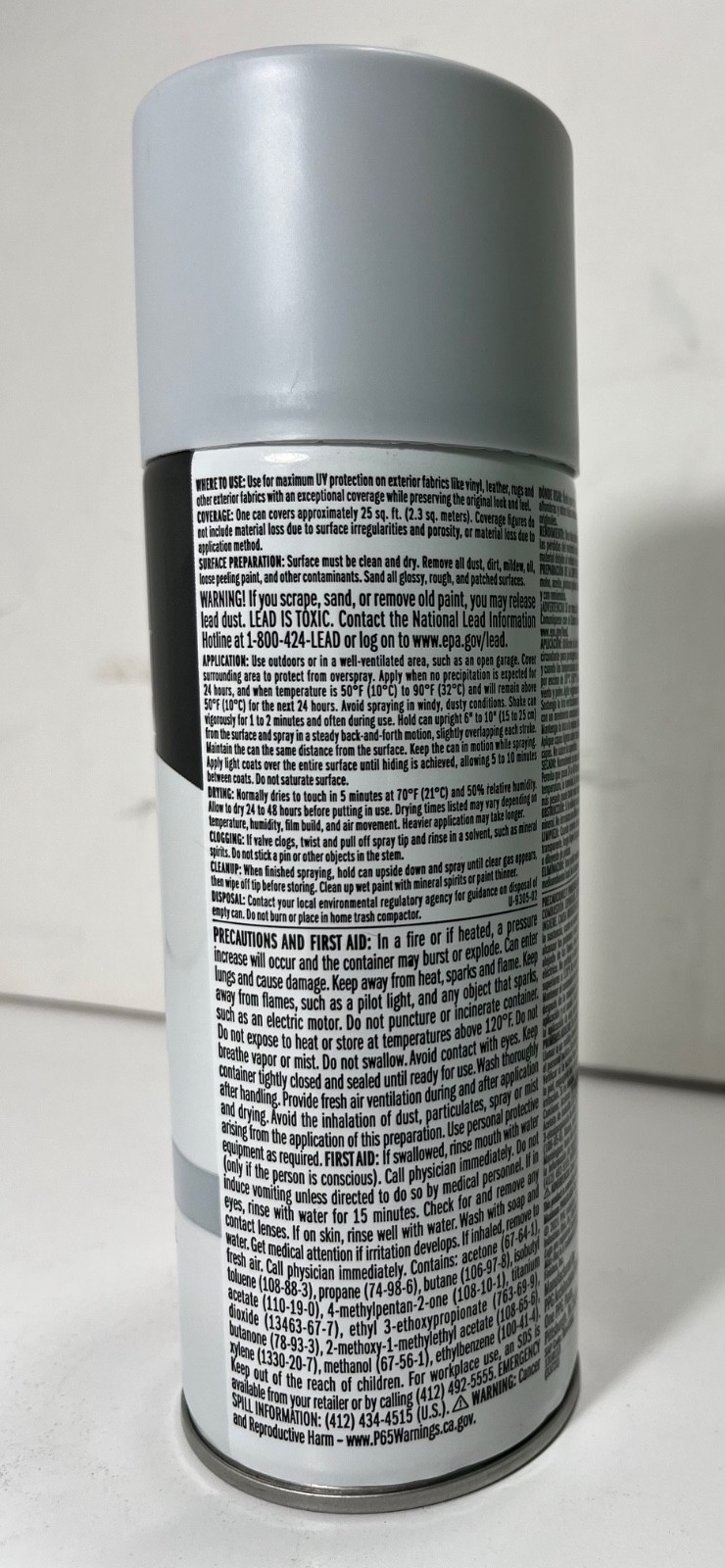 Glidden Max Flex Satin ELEMENTAL Exterior Fabric Spray Paint+Primer, 12 oz. NEW
