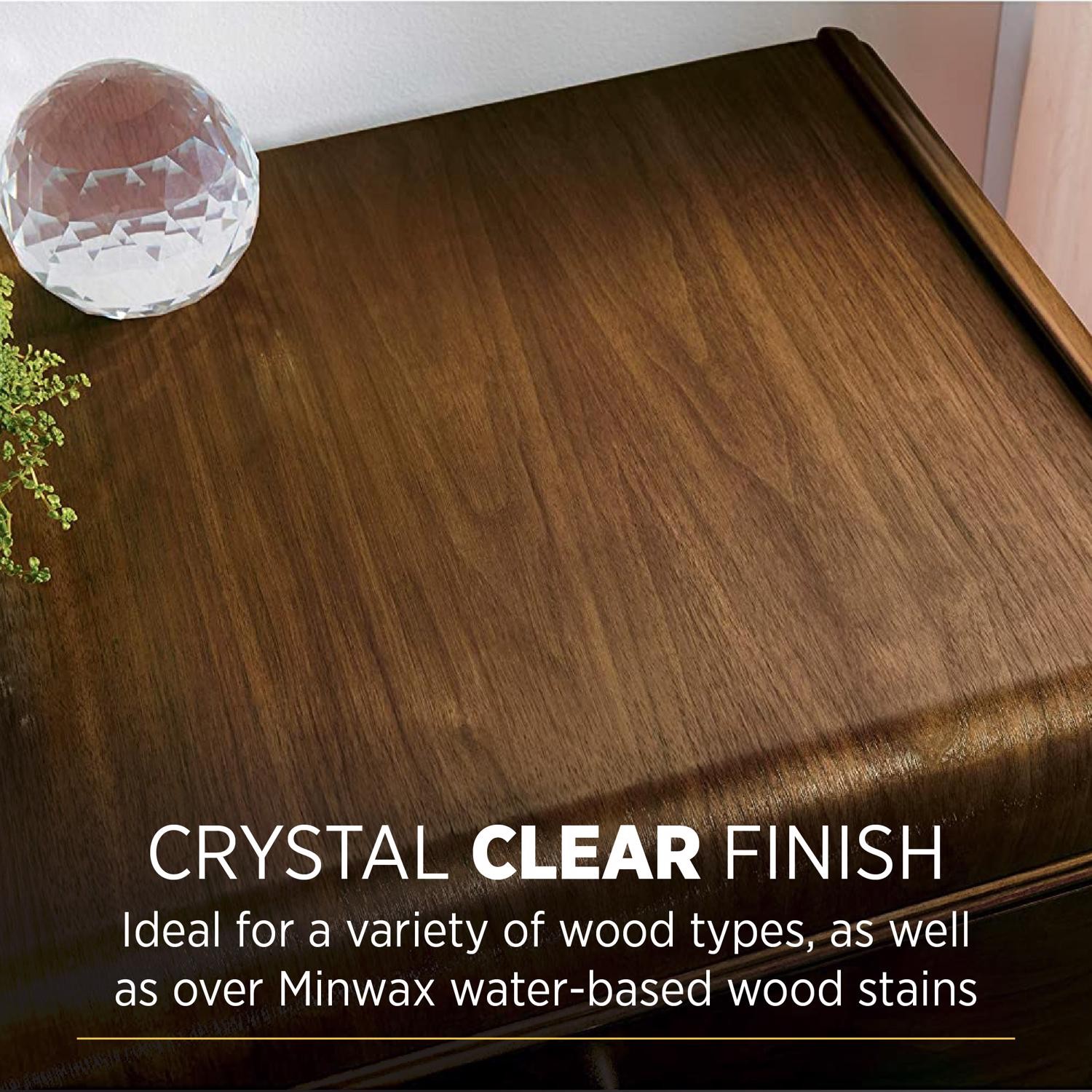 Minwax 65555444 Crystal Clear Gloss Protective Finish Paint 1 qt. (Pack of 4)