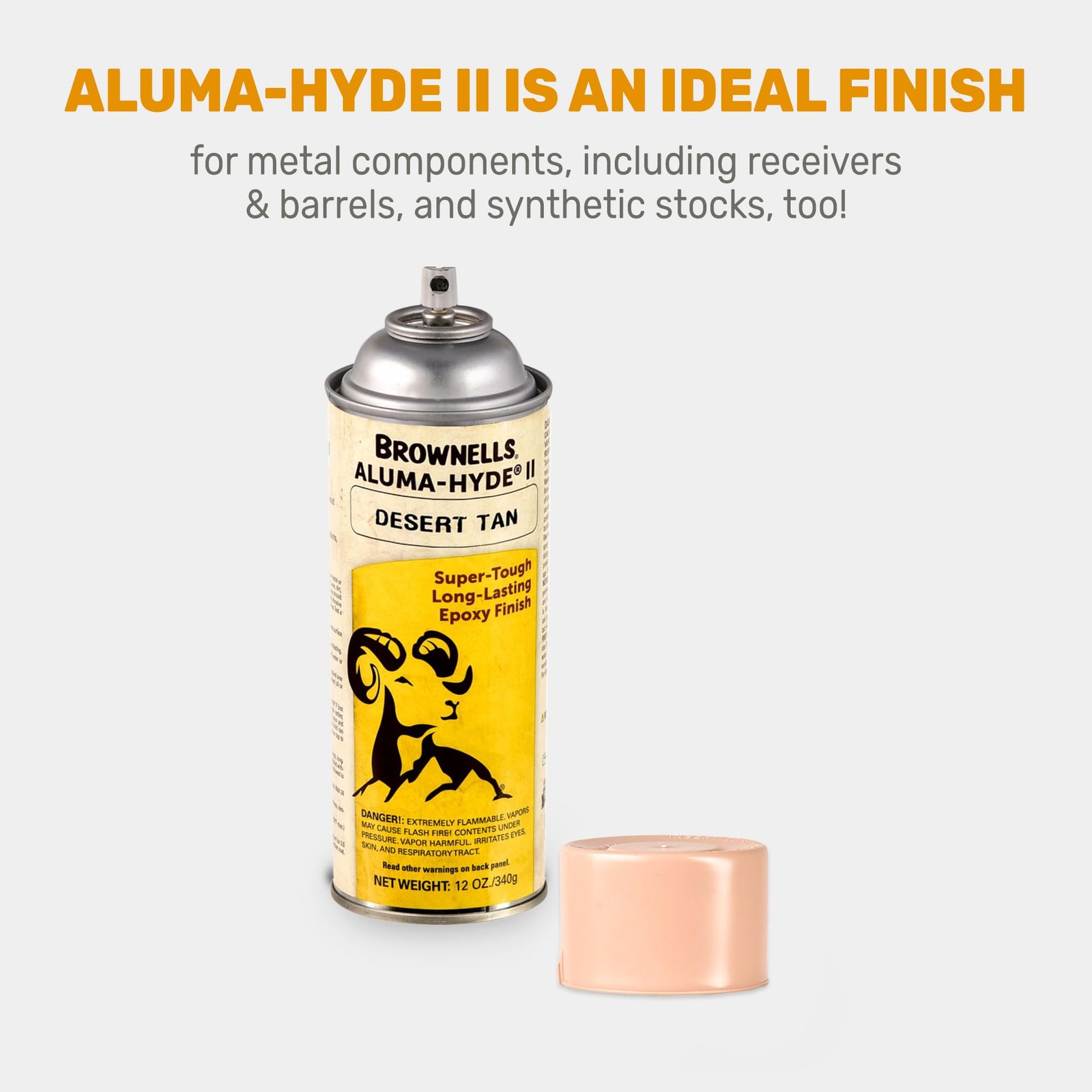 Aluma-Hyde 2 Epoxy Based Firearms Finish Aerosol Can Desert Tan