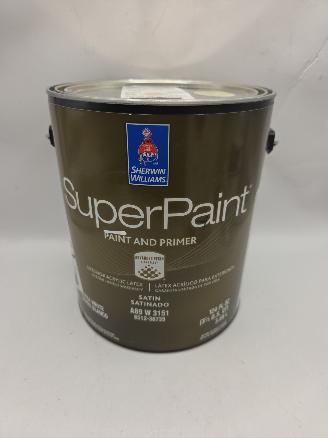 1 Gallon Sherwin Williams SuperPaint Exterior Satin Color Brandy Cream