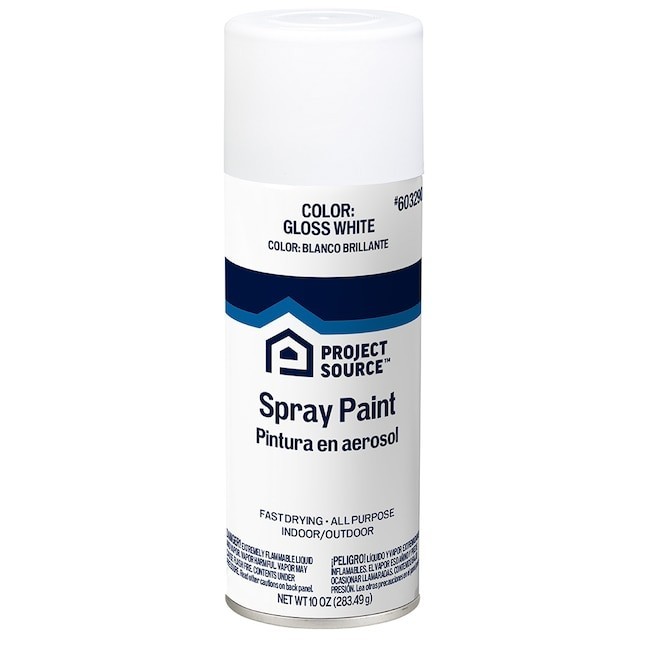 Project Source Gloss White Oil-based Spray paint ( NET WT. 10-oz )
