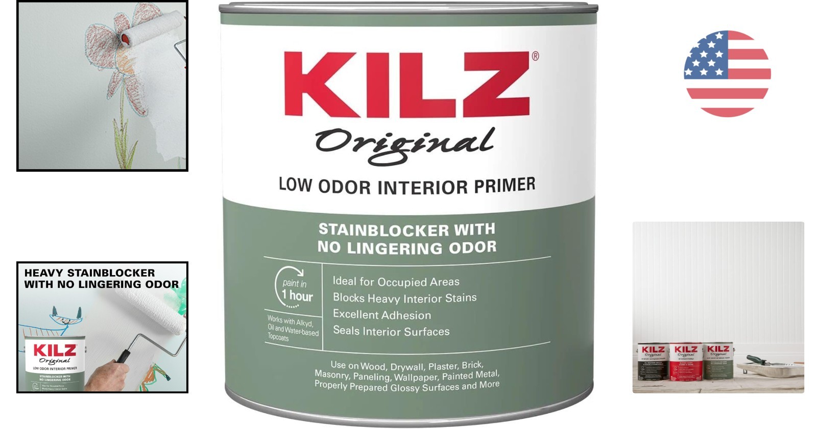 Low Odor Primer, Interior Use – 1 Quart – Ultra Stain Blocking Solution