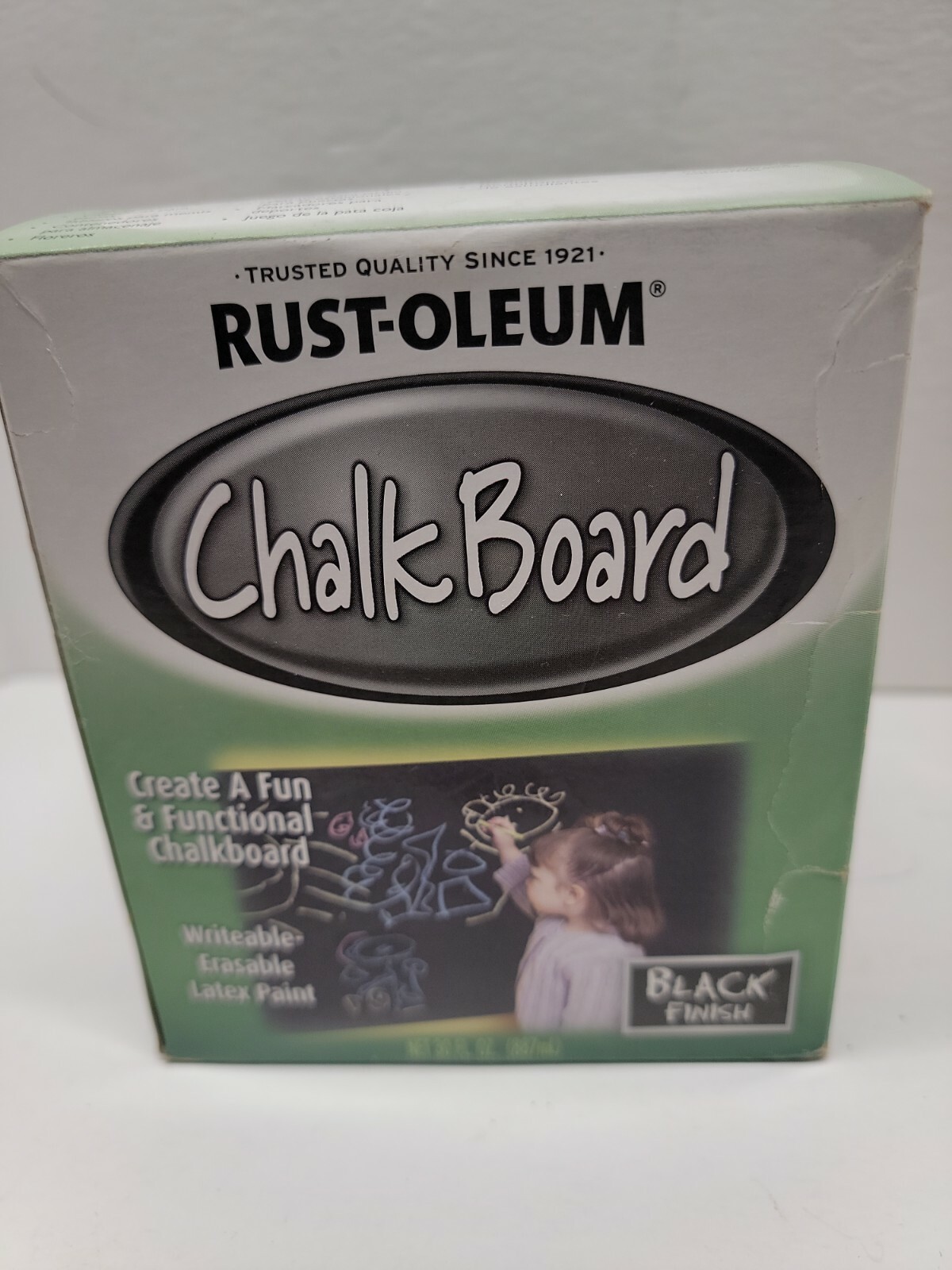 Rust-Oleum Black Chalkboard Latex Paint Writeable Erasable Multi-Surface 30 oz.