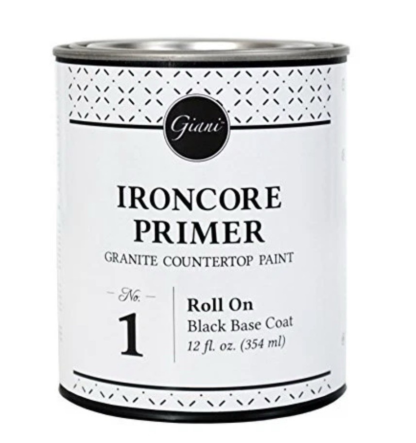 Giani IronCore Primer for Granite Countertop Roll-On Black Flat 12 fl oz Can