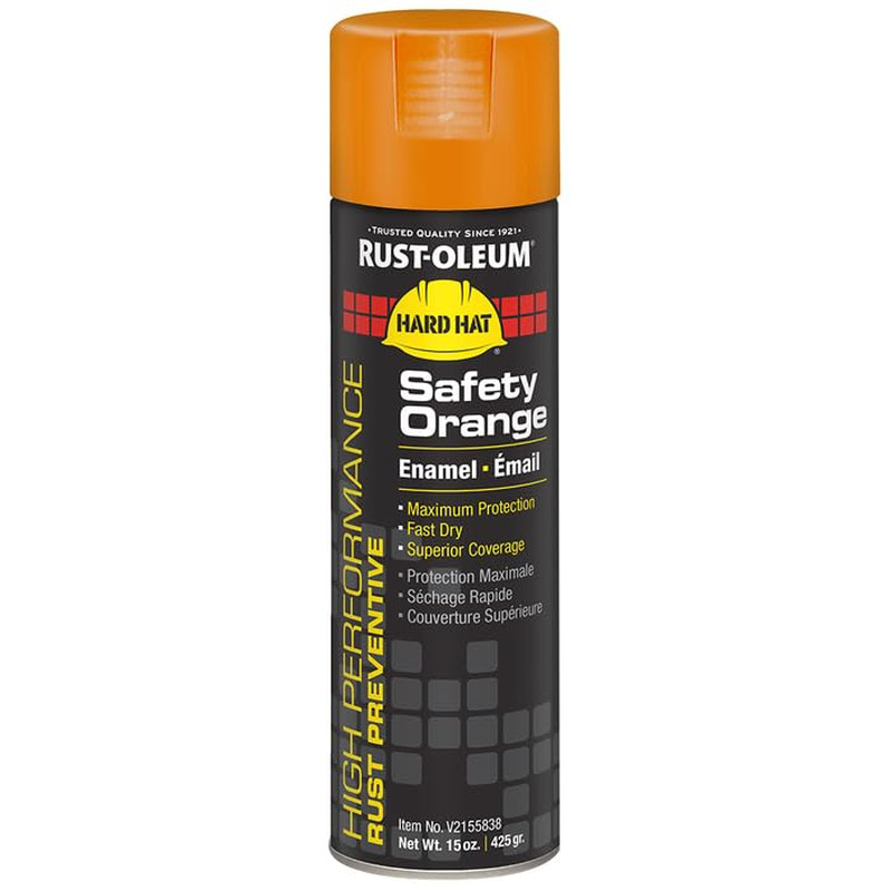 Rust Preventive Enamel Spray Paint, Safety Orange, 15Oz, 6-Pack | V2100 System,