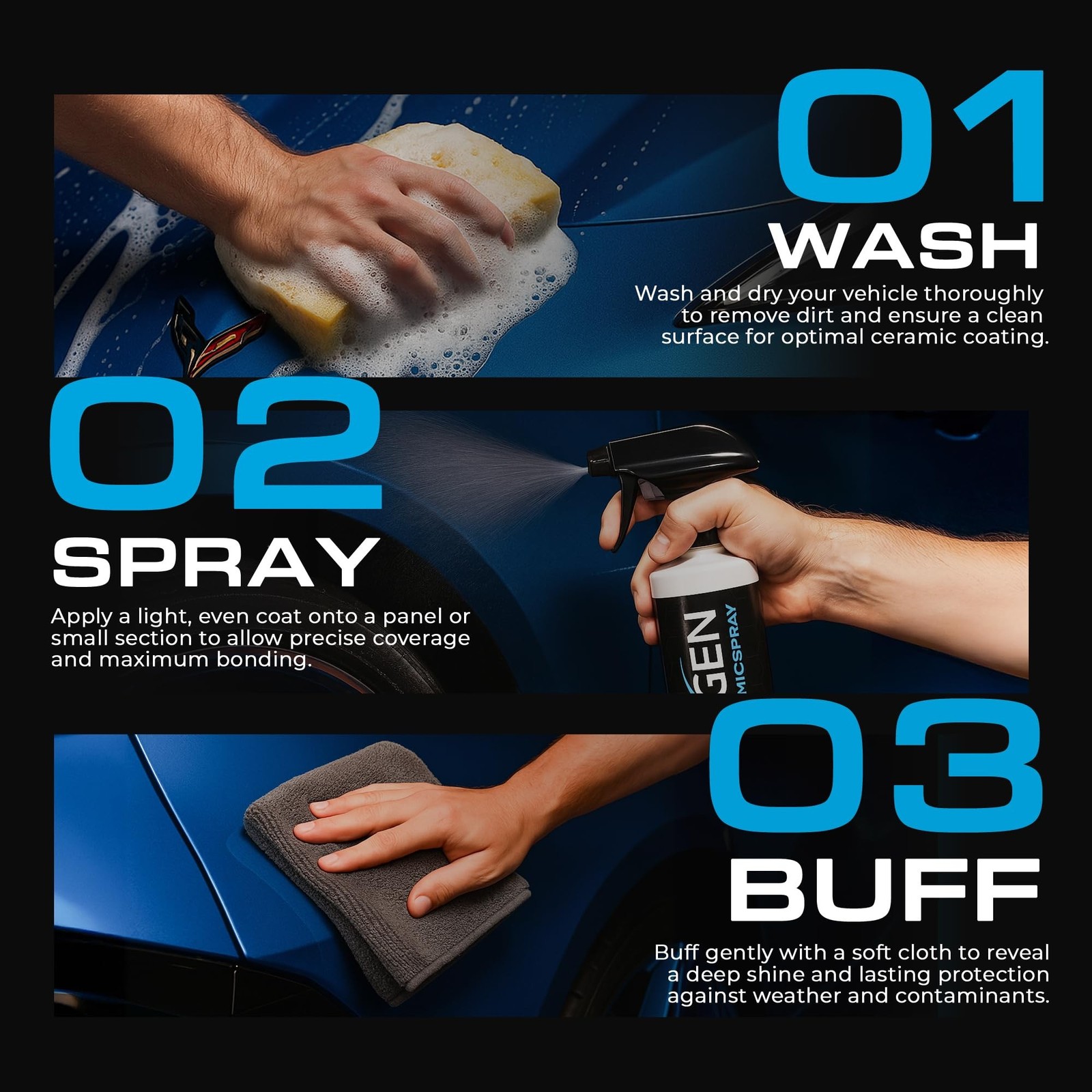 Nexgen Ceramic Spray Silicon Dioxide 8oz for Cars RVs Motorcycles Boats ATVs