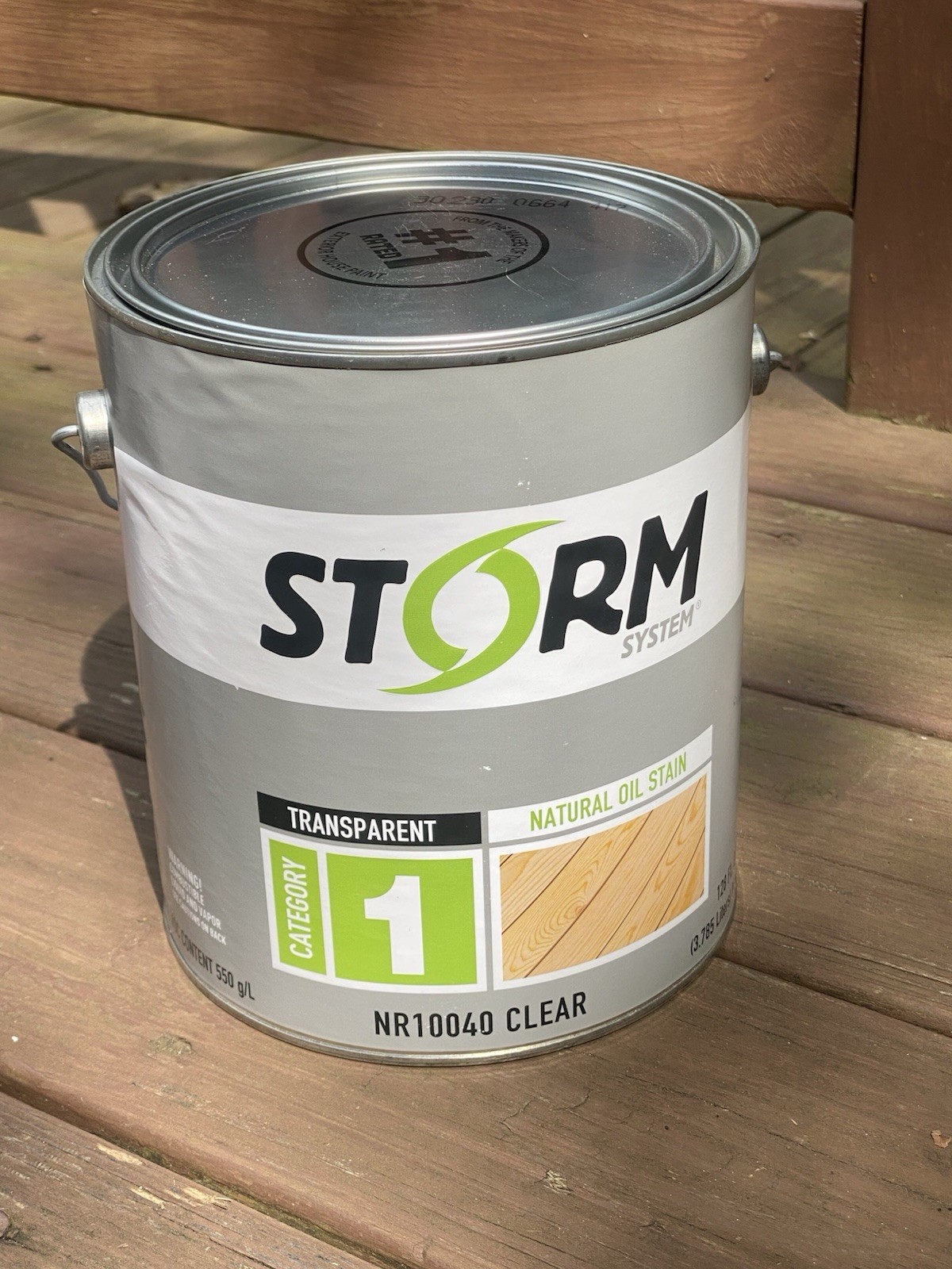 1 GAL STORM Exterior House Paint Natural Oil Stain Clear NR10040