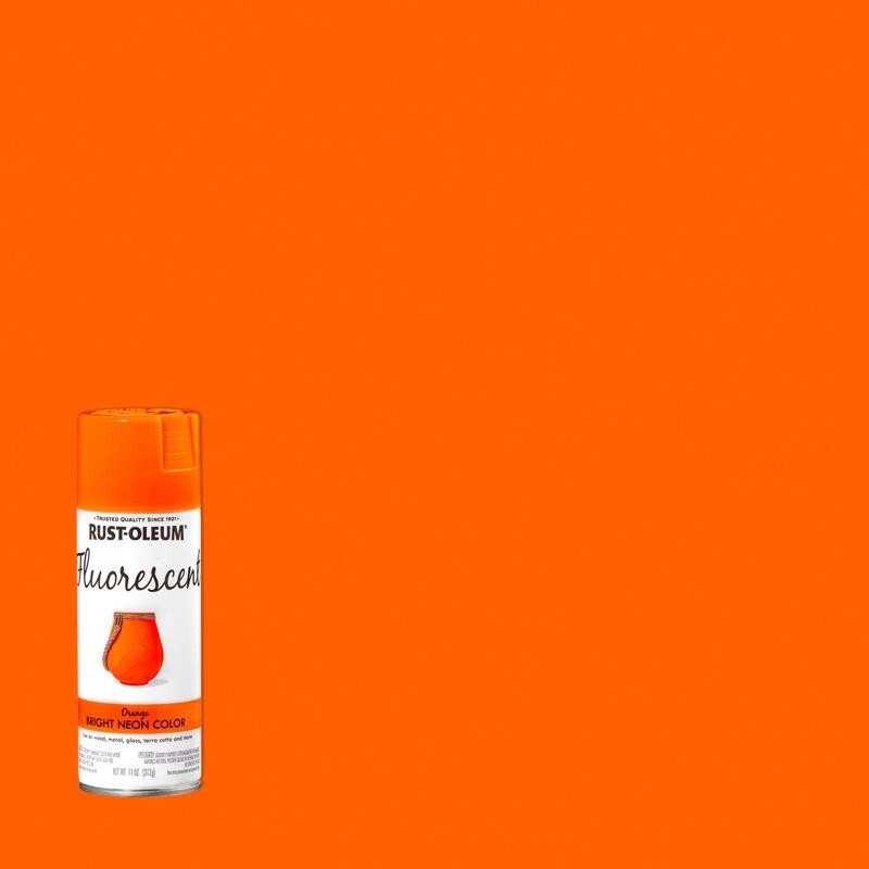 Rust-Oleum Specialty Fluorescent Orange Bright Neon Color Spray Paint 11 oz