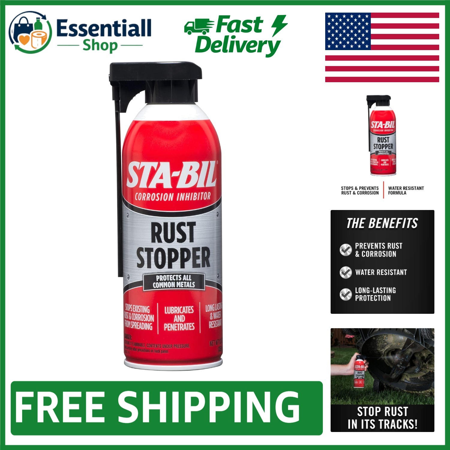 14 Oz Rust Stopper: Ultimate Anti-Corrosion Spray for Cars, Bikes & Boats