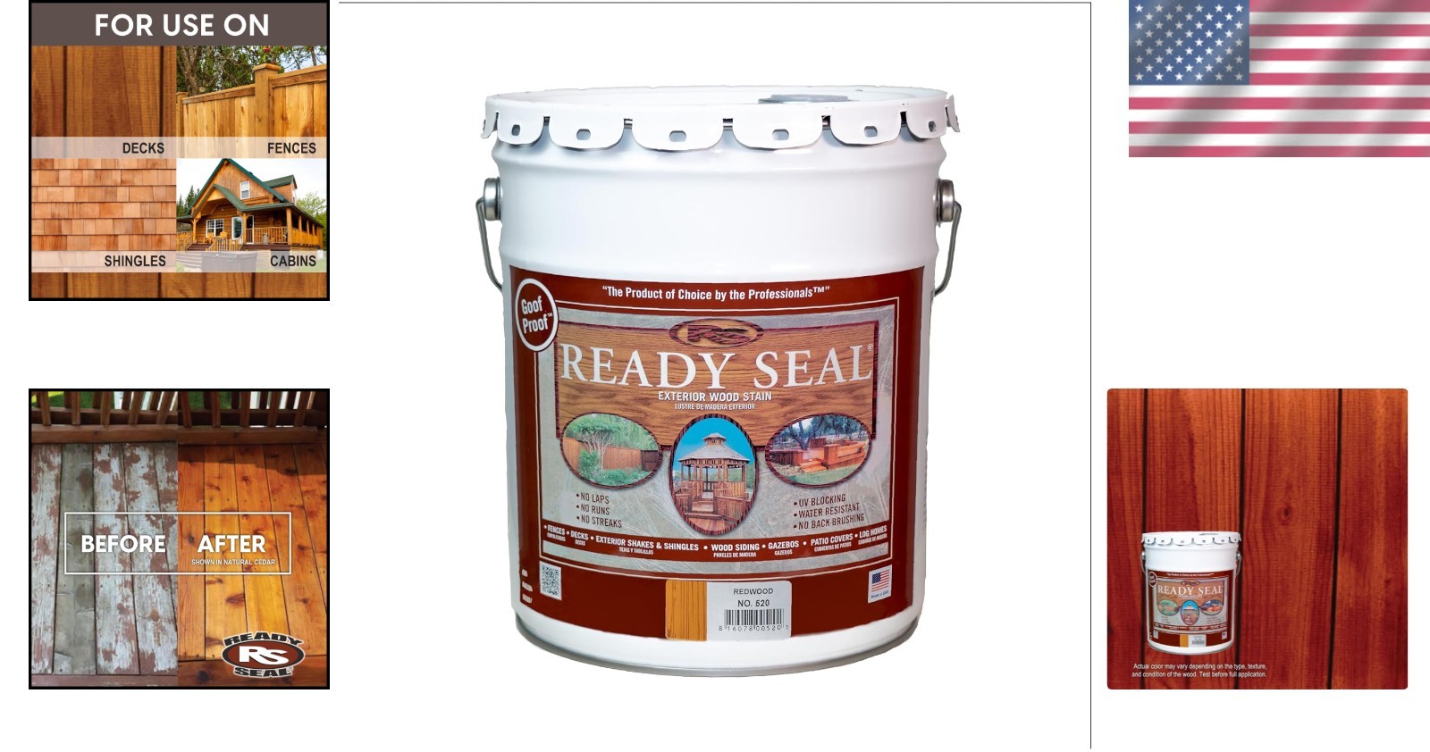 Professional Grade Redwood Stain for Decks – 5 Gallon
