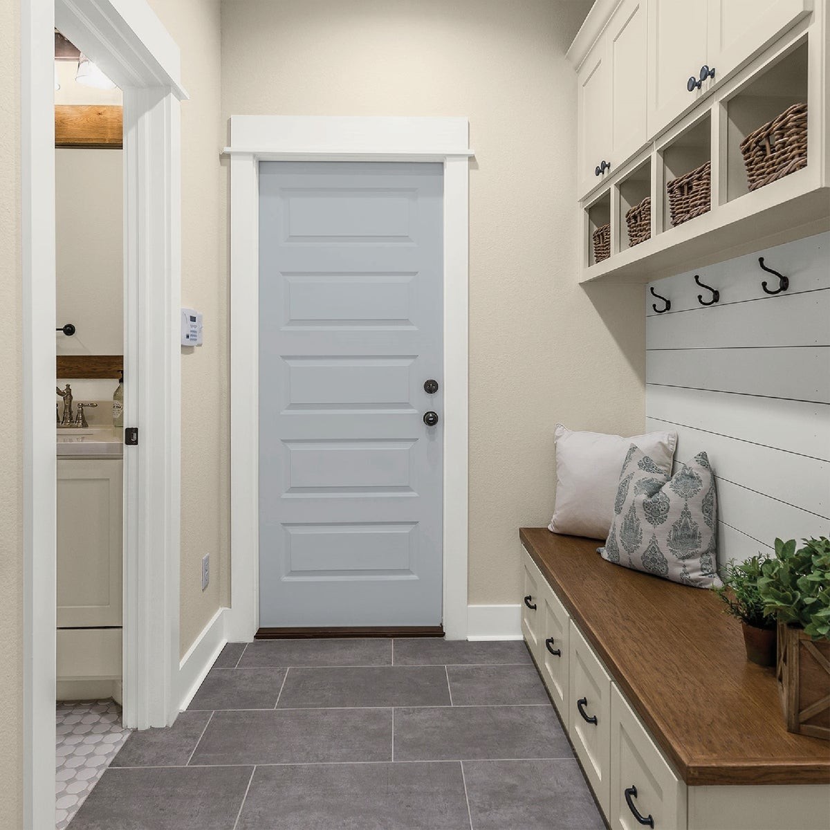 Glidden Spred Interior Grab-N-Go Paint + Primer Semi-Gloss Paint, Gray Frost, 1